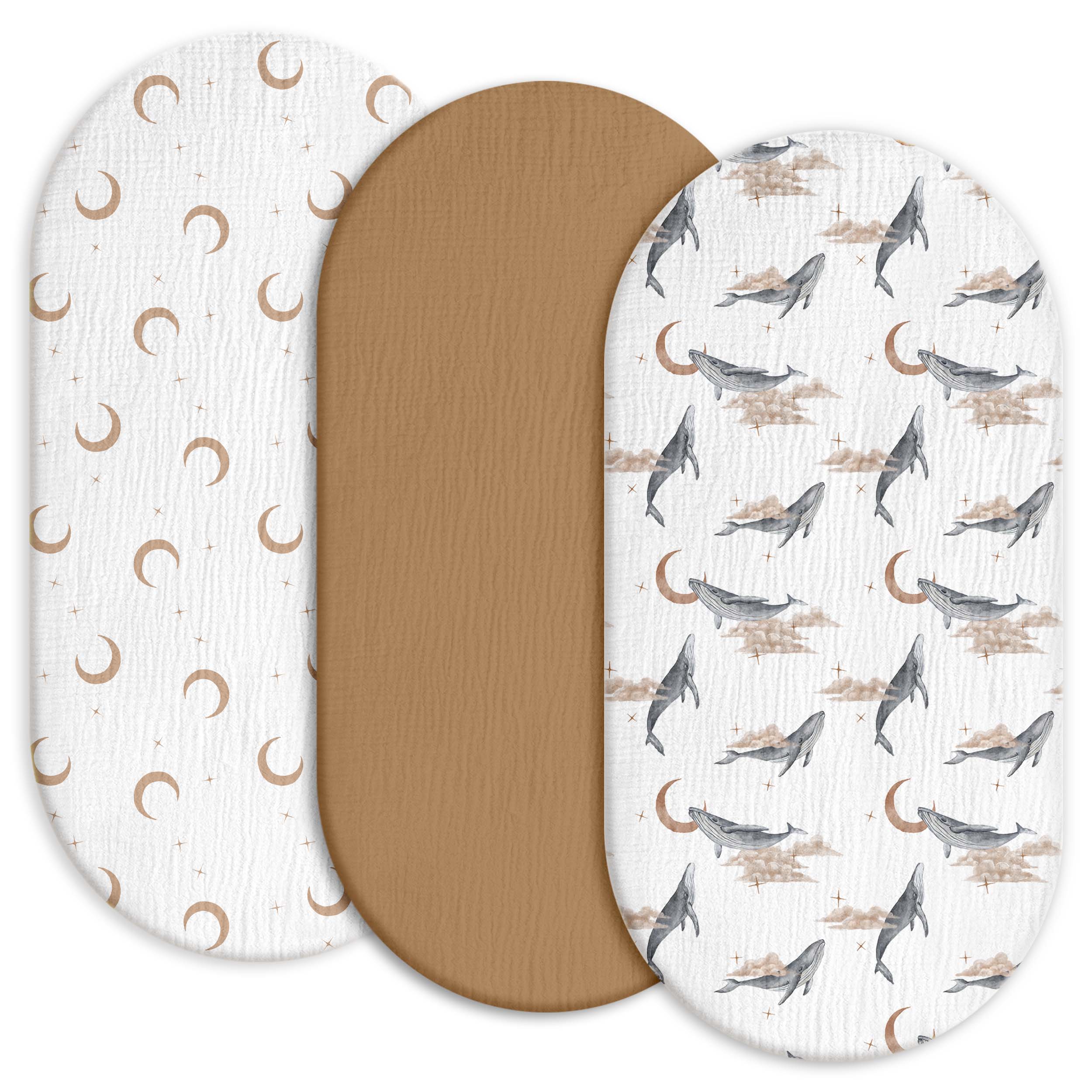 Nebula Drifter | Muslin Bassinet Sheets 3-Pack | 33''*17''