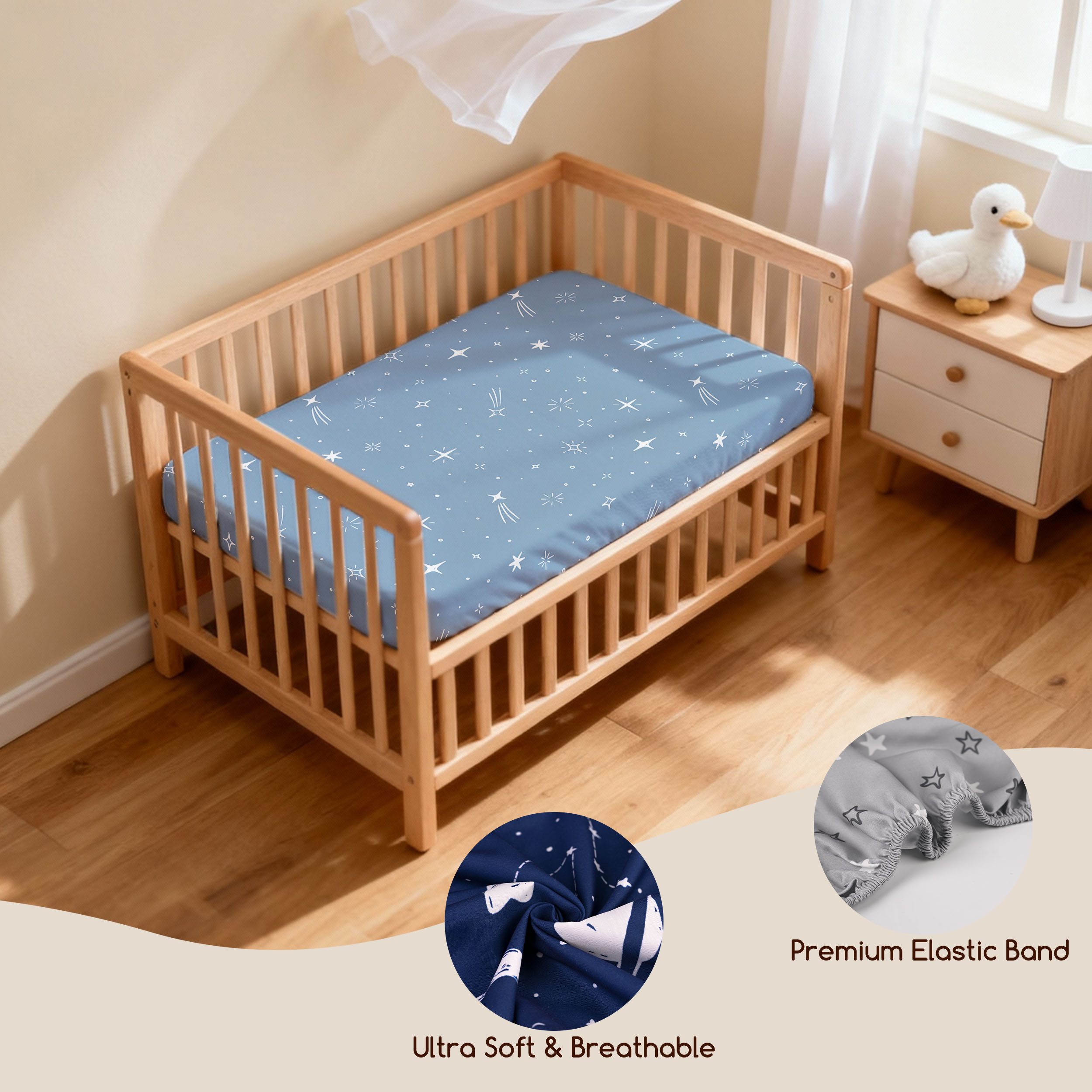 Starry Sky Dreamland | Bassinet Sheets 3-Pack | 33*20''