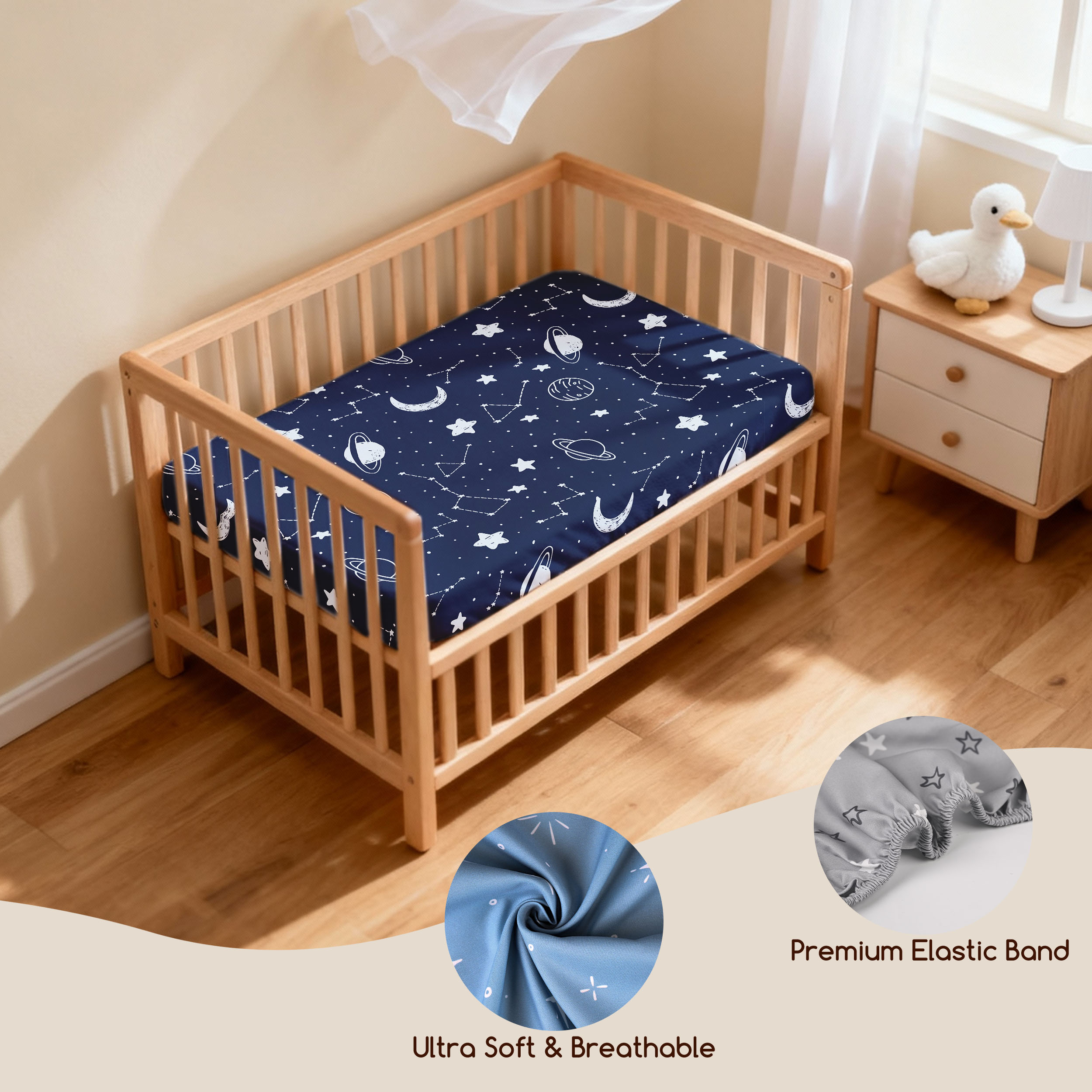 Starry Sky Dreamland | Bassinet Sheets 3-Pack | 33*20''