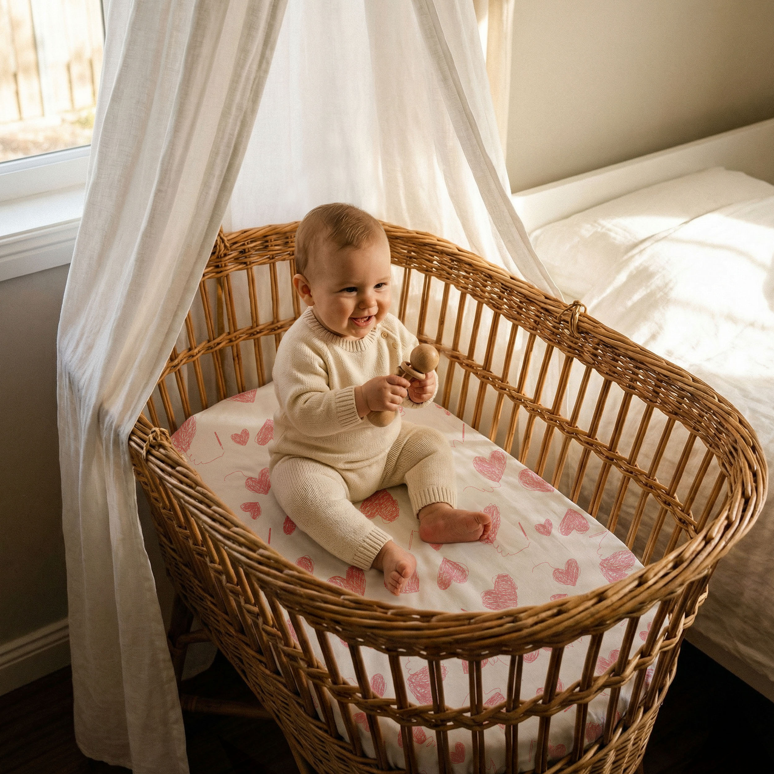 Love | Bassinet Sheets 2-Pack | 16*32''