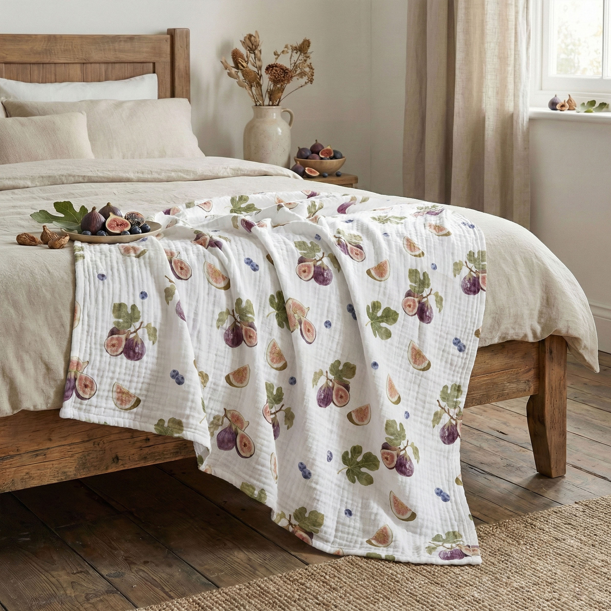 Muslin Swaddle Blankets 3-Pack | 38"x40" | Pick Fruits