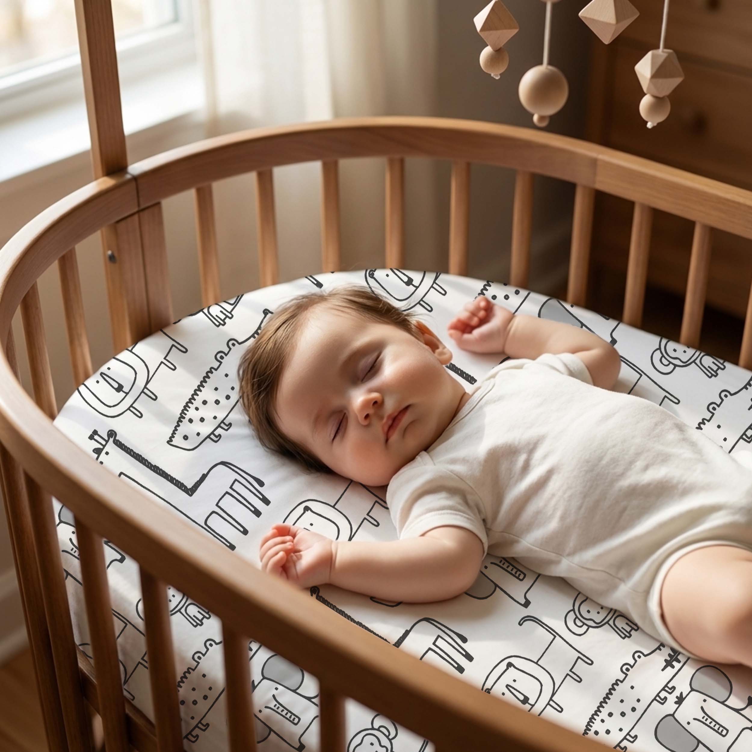 Grey Safari | Bassinet Sheets 3-Pack | 17*33''