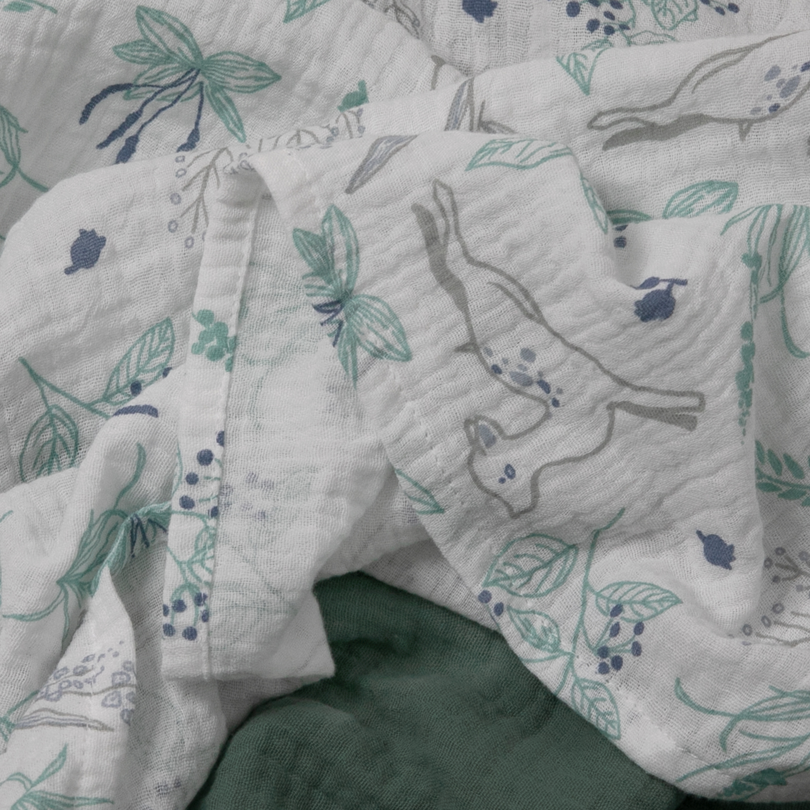 Muslin Swaddle Blankets 3-Pack, 38"x40" - Perky Fawn