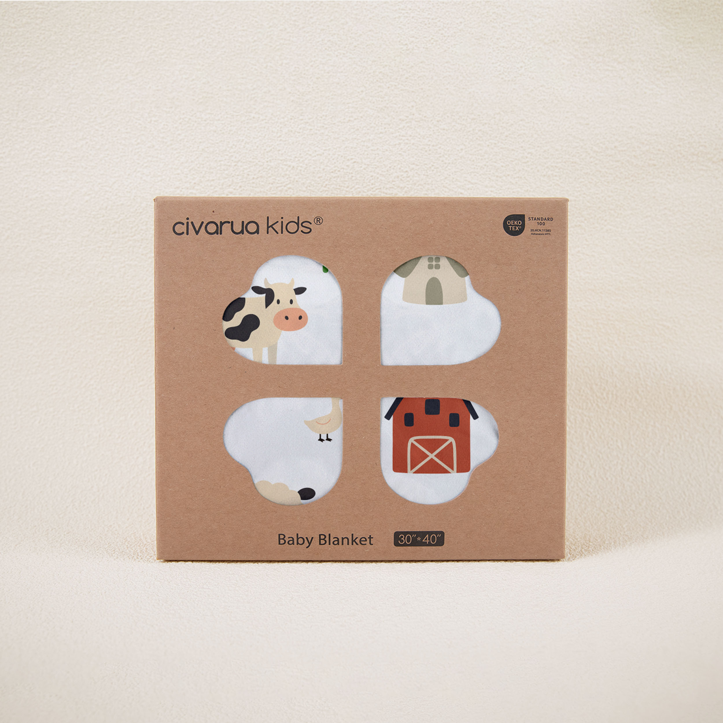 The Brown Toned Farm | Fleece Plush Dot Blanket | 30''*40''