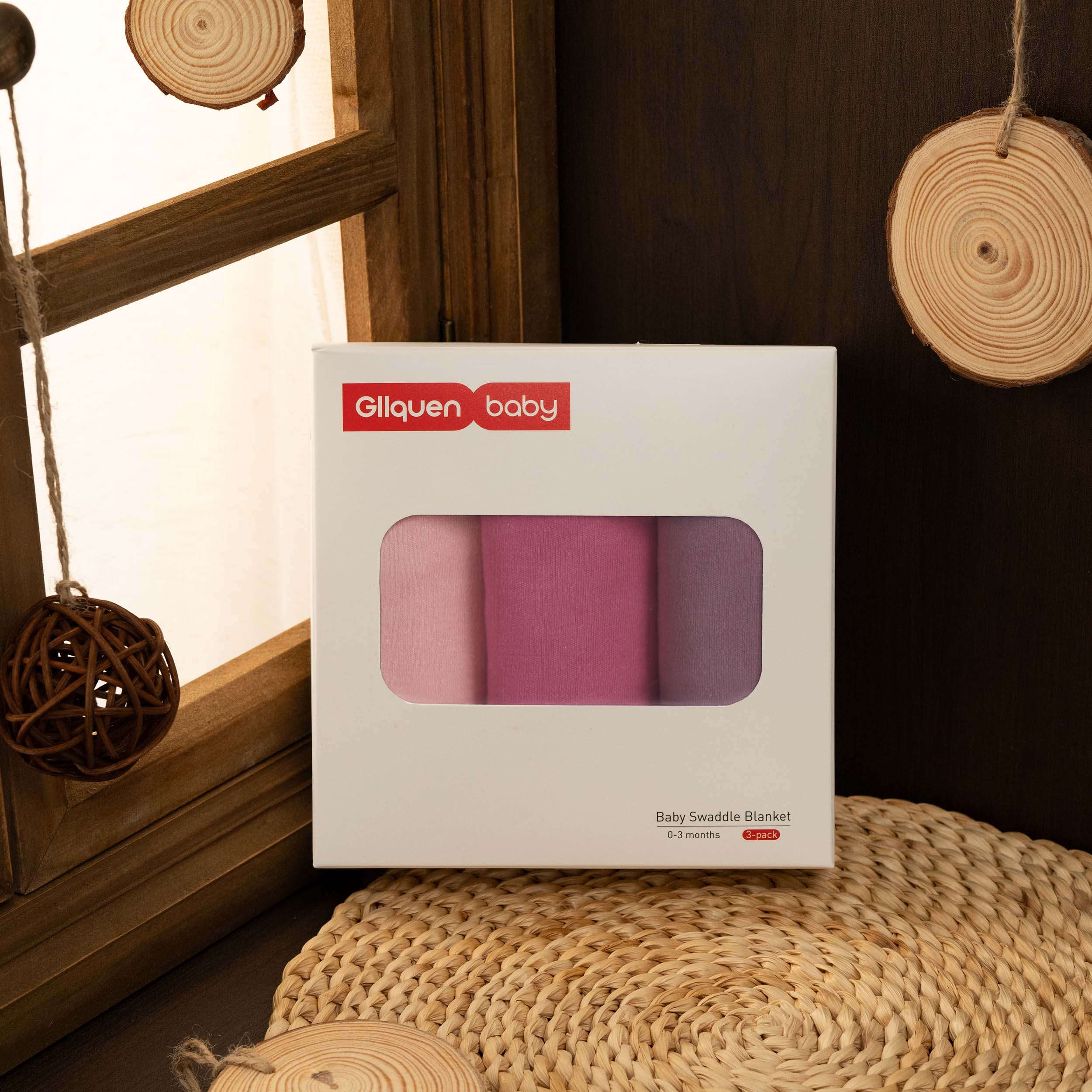 Soft Color Gradient | Baby Swaddle 3 Pack | 0-3 Months