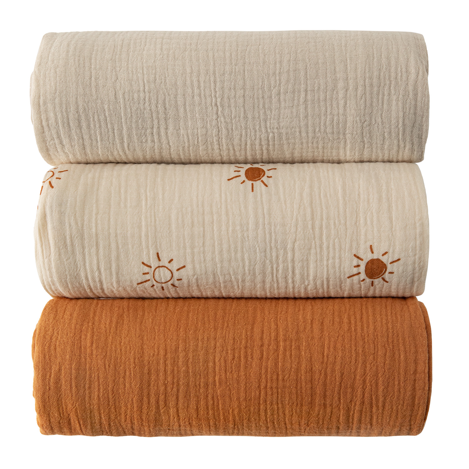 Muslin Swaddle Blankets 3-Pack, 38"x40" - Rising 