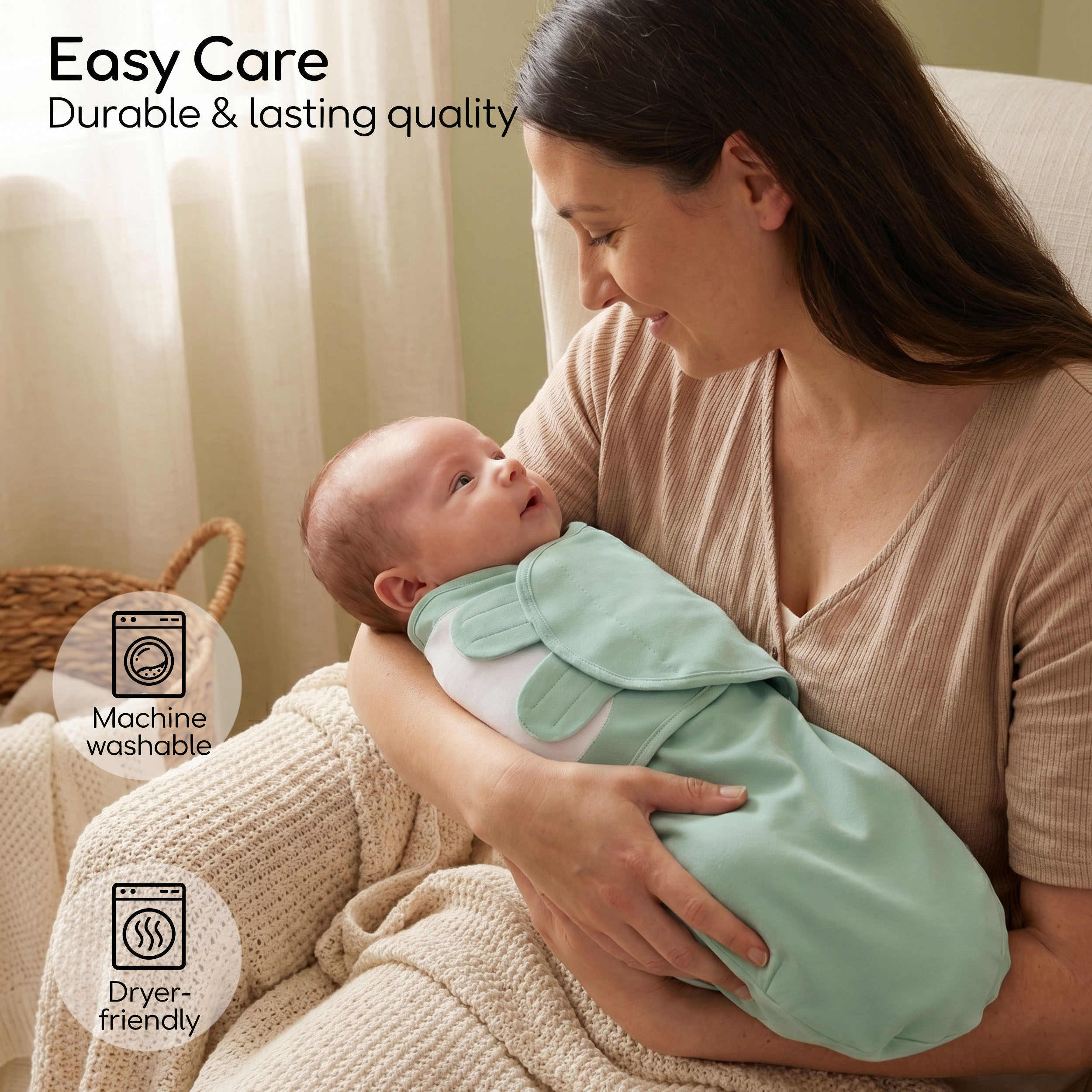 Ocean  Mint Serenity | Baby Swaddle 2-Pack | 0-3 Months