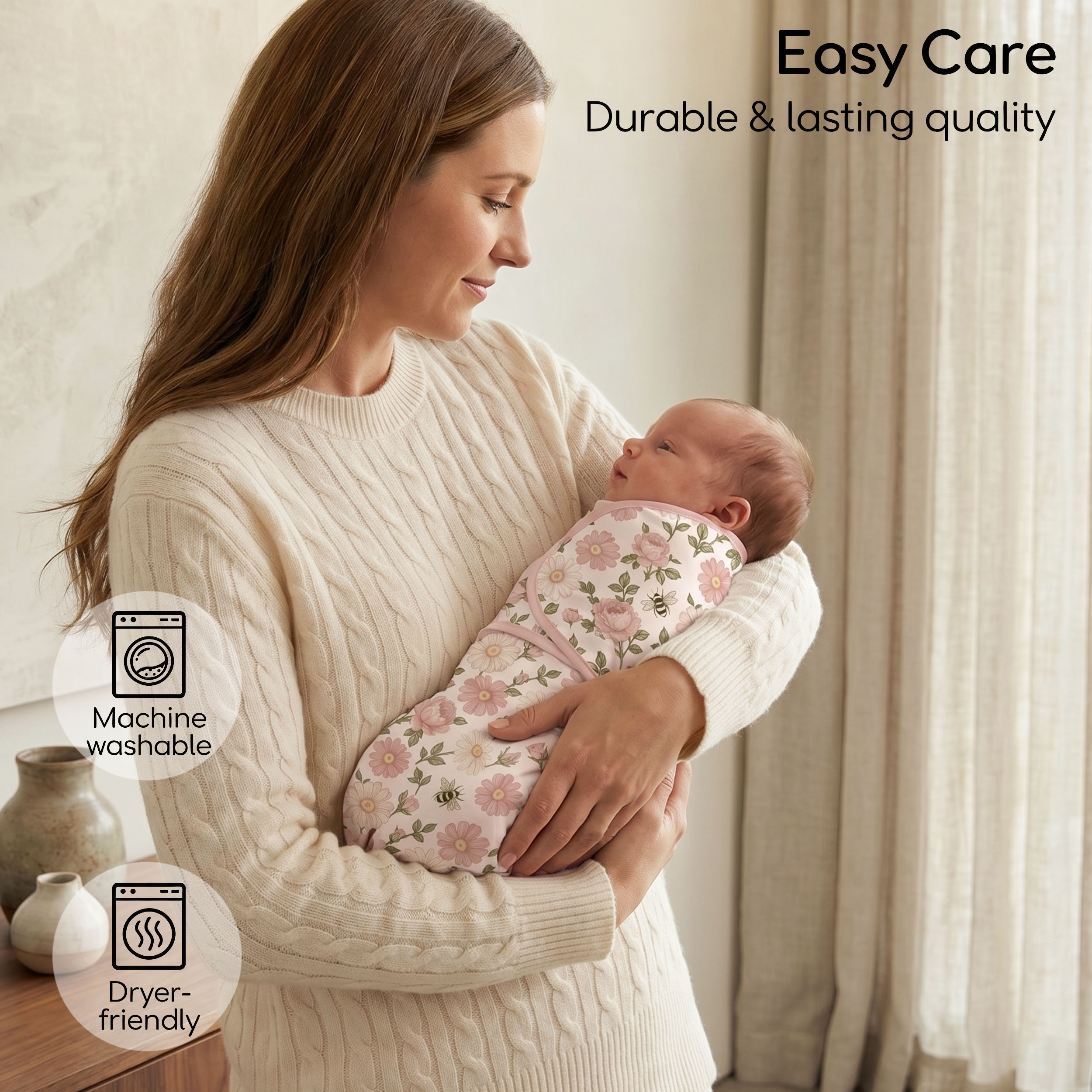 Pink Floral Bloom | Baby Swaddle 2-Pack | 0-3 Months