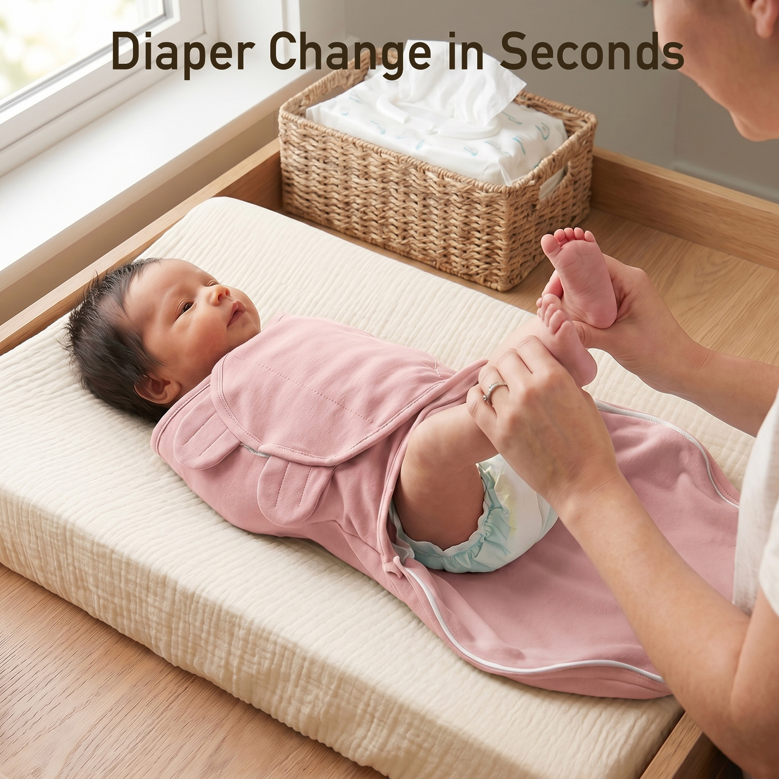 Rosy Dusk Radiance | Zipper Swaddle Wrap 3 Pack | 0-3 Months