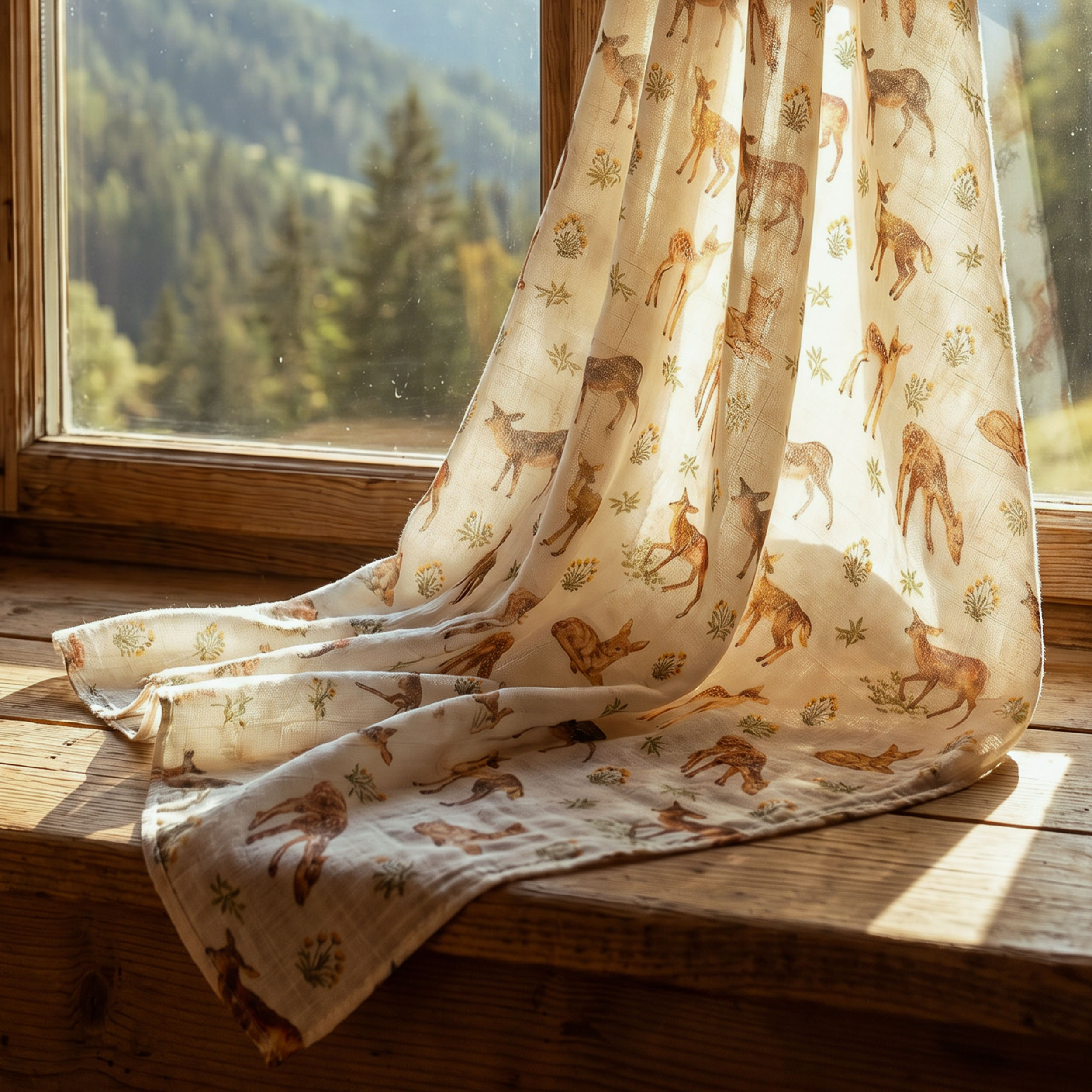 Muslin Swaddle Blankets 6-Pack | 27x27" | Fawn & Wildflowers
