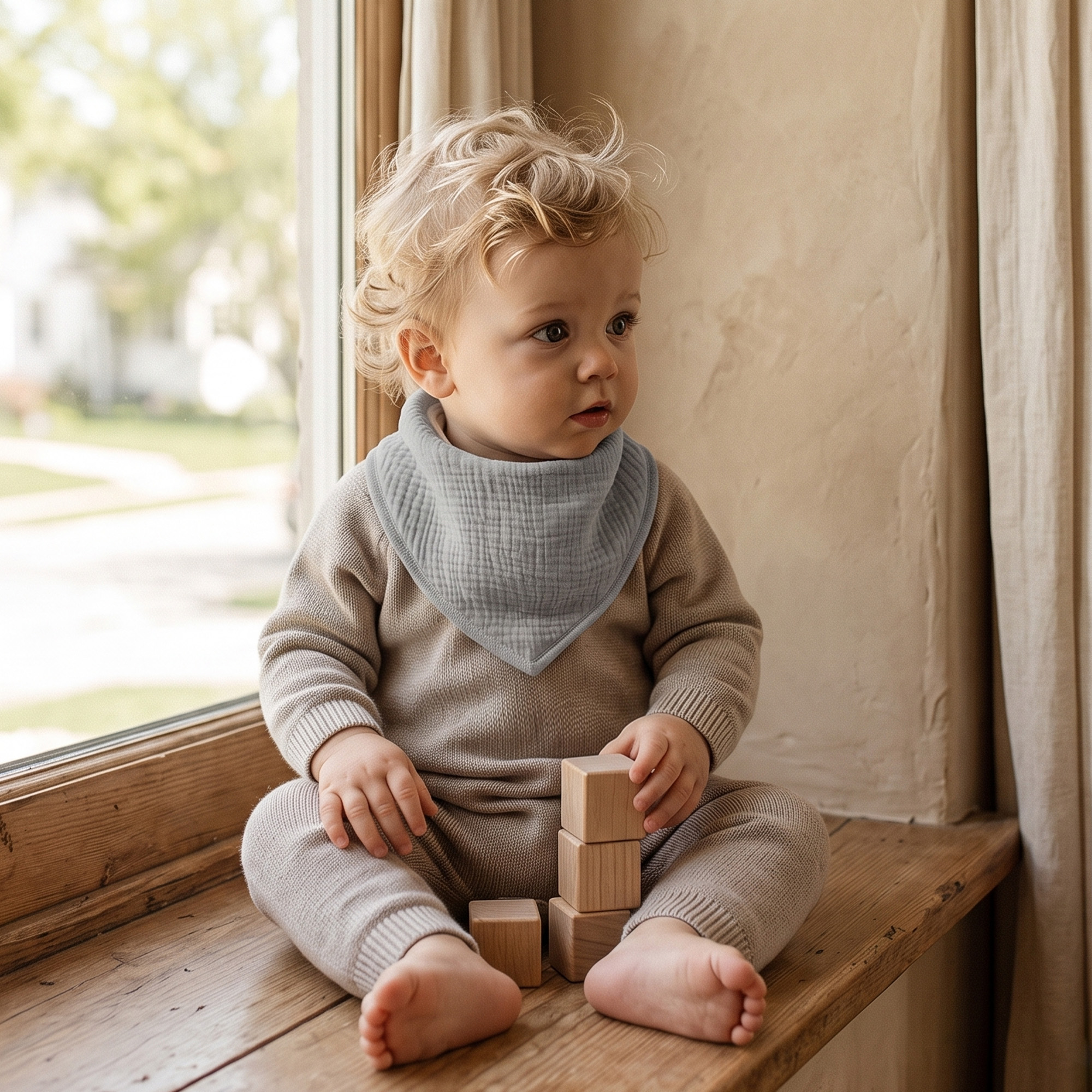 Cool Nature Mute | Soft & Absorbent Muslin Bandana Bibs 10 Pack