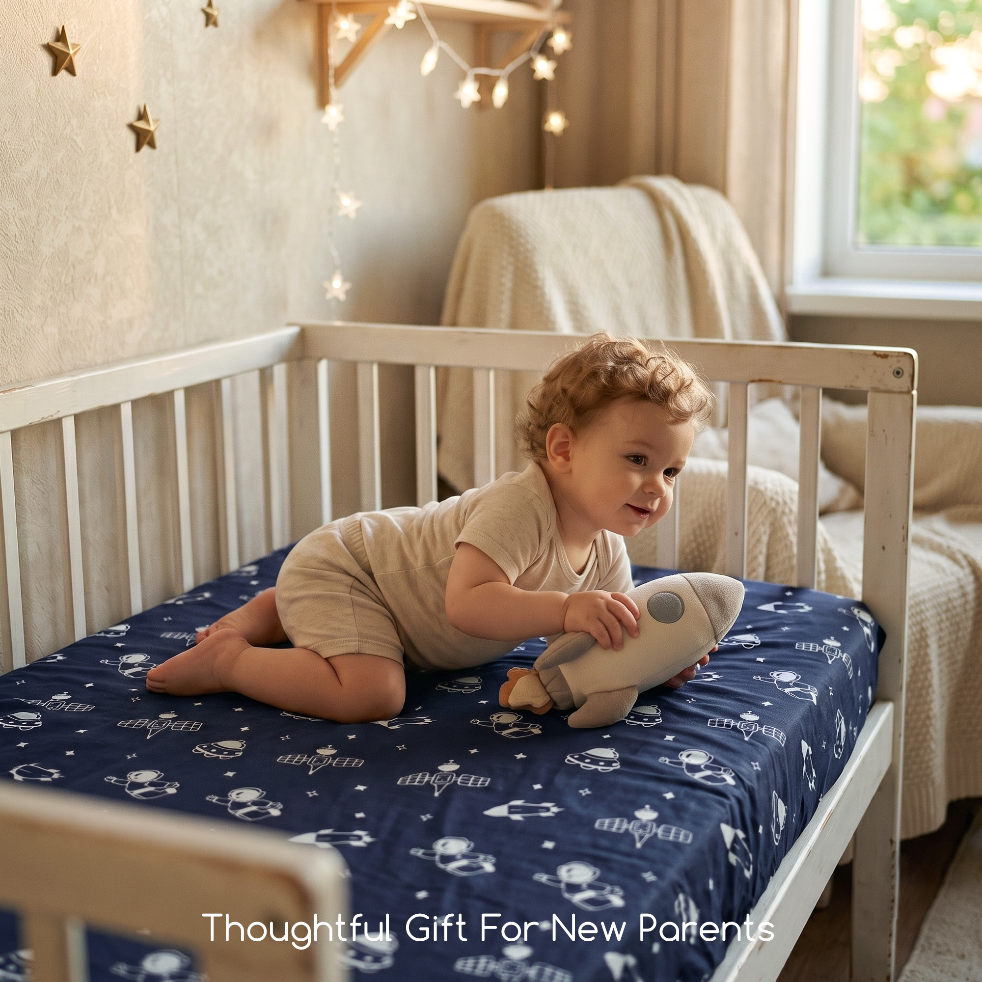 Midnight Space Adventure | Soft Microfiber Baby Crib Sheets 3 Pack
