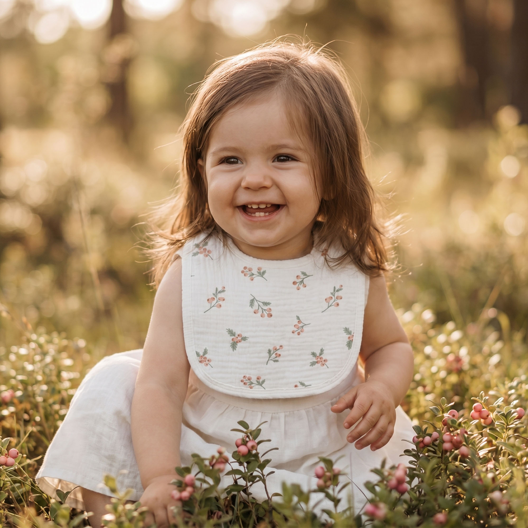 Vintage Purple Floral | Baby Muslin Bibs 6 Pack | 0-36 Months