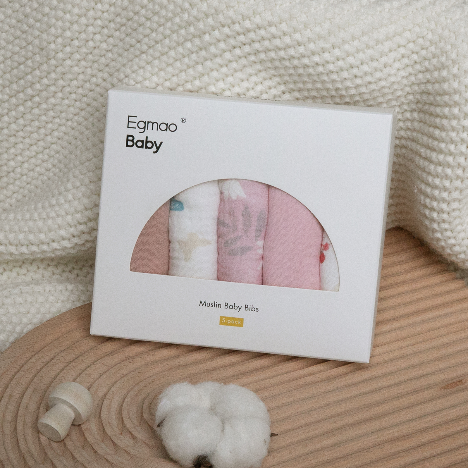 Fantasy Flower | baby muslin bibs 5 pack | 0-36 months