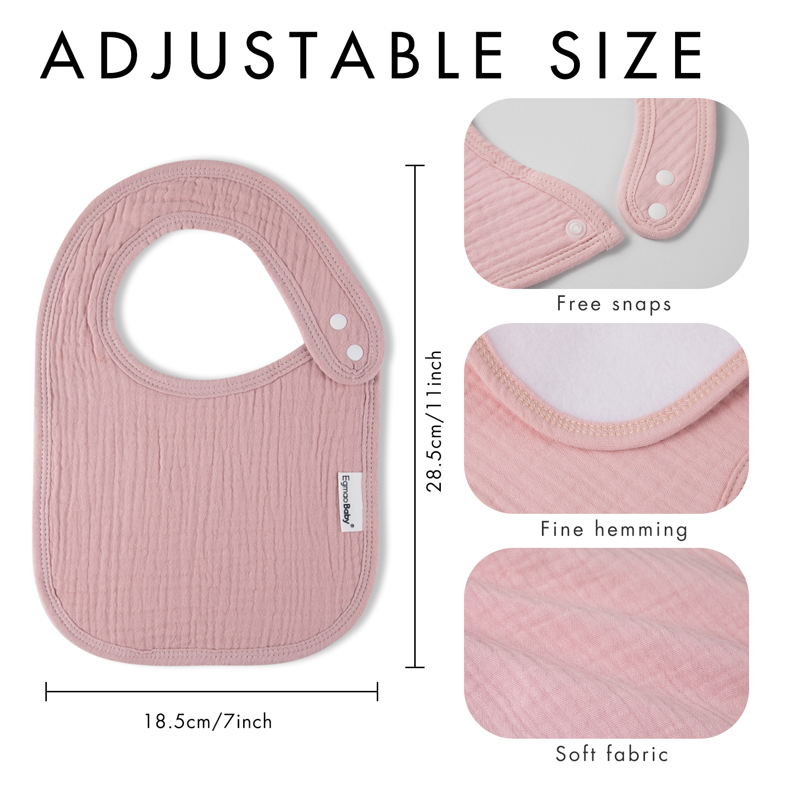 Fantasy Flower | baby muslin bibs 5 pack | 0-36 months