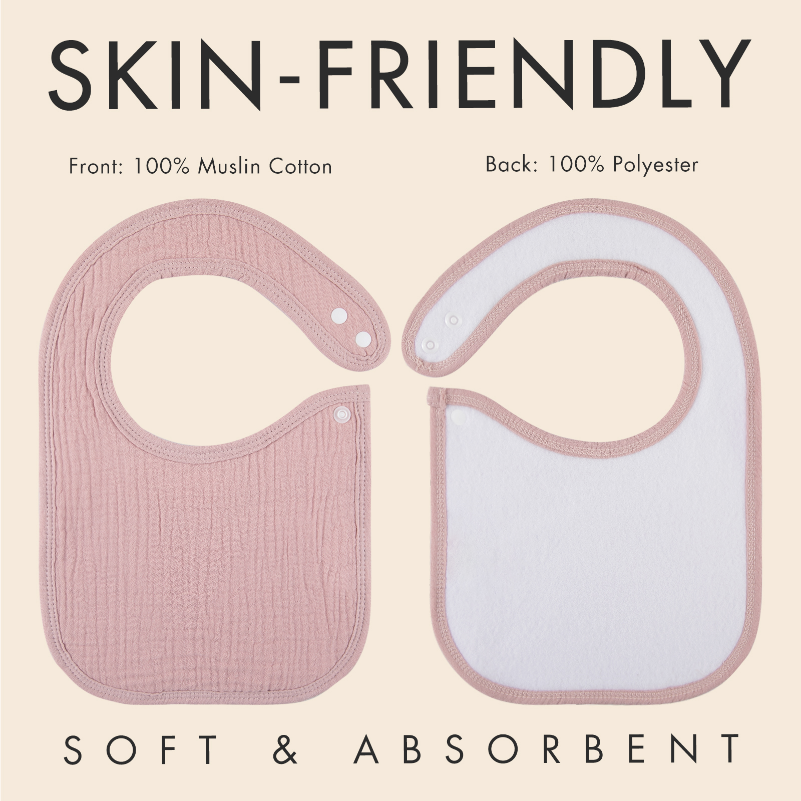 Fantasy Flower | baby muslin bibs 5 pack | 0-36 months