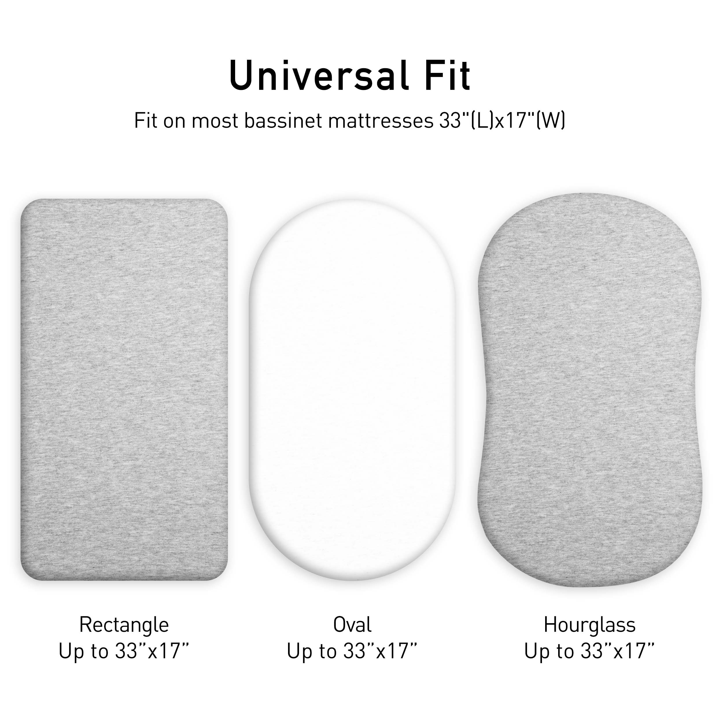 The Grey Epoch | Baby Bassinet Sheet 2-Pack | 33''*17''