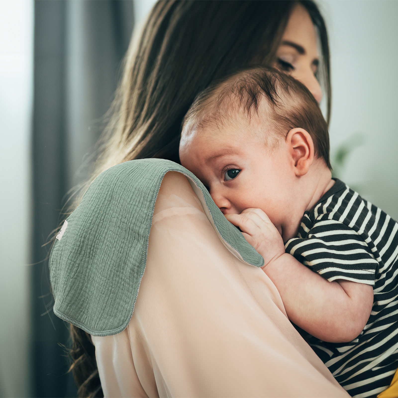 Organic Muslin Cotton Burp Cloths 10 Pack - Forest Set