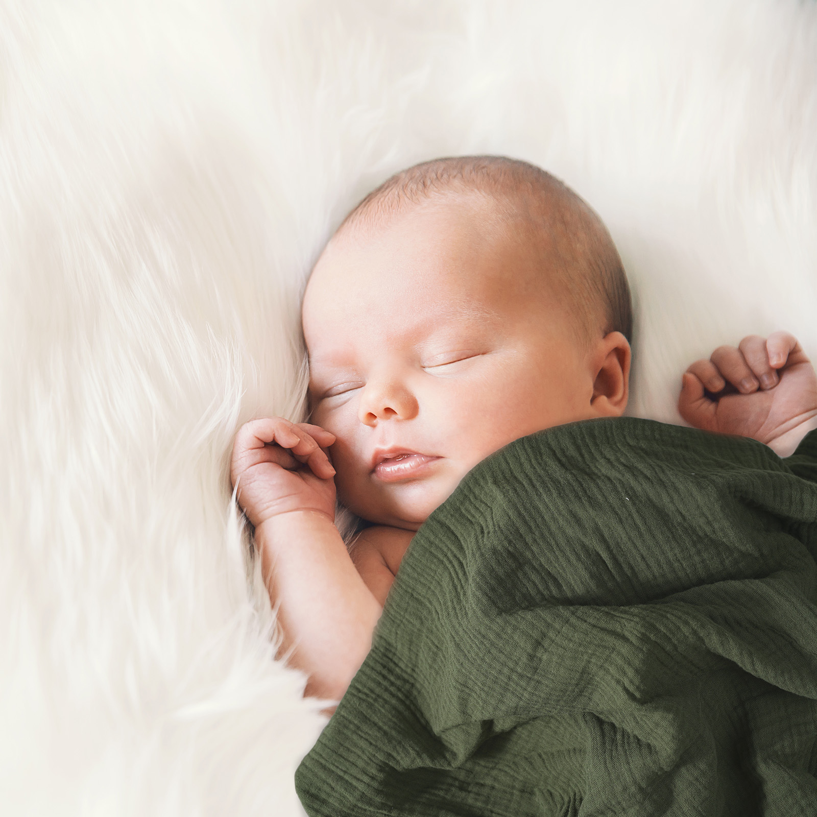 Muslin Swaddle Blankets 5-Pack, 23.5"x23.5" - Forest 