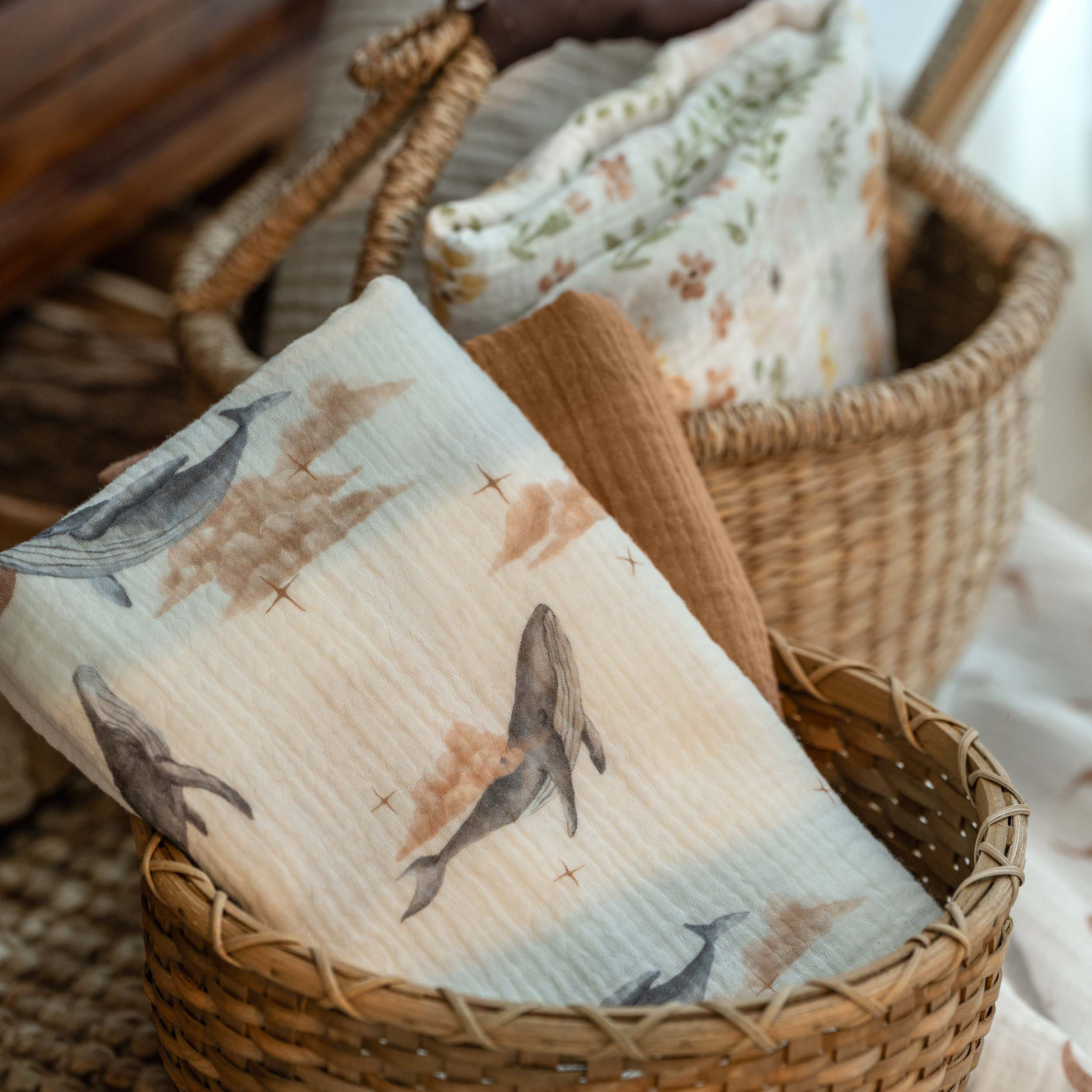 Muslin Swaddle Blankets 3-Pack | 38"x40" | Nebula Drifter