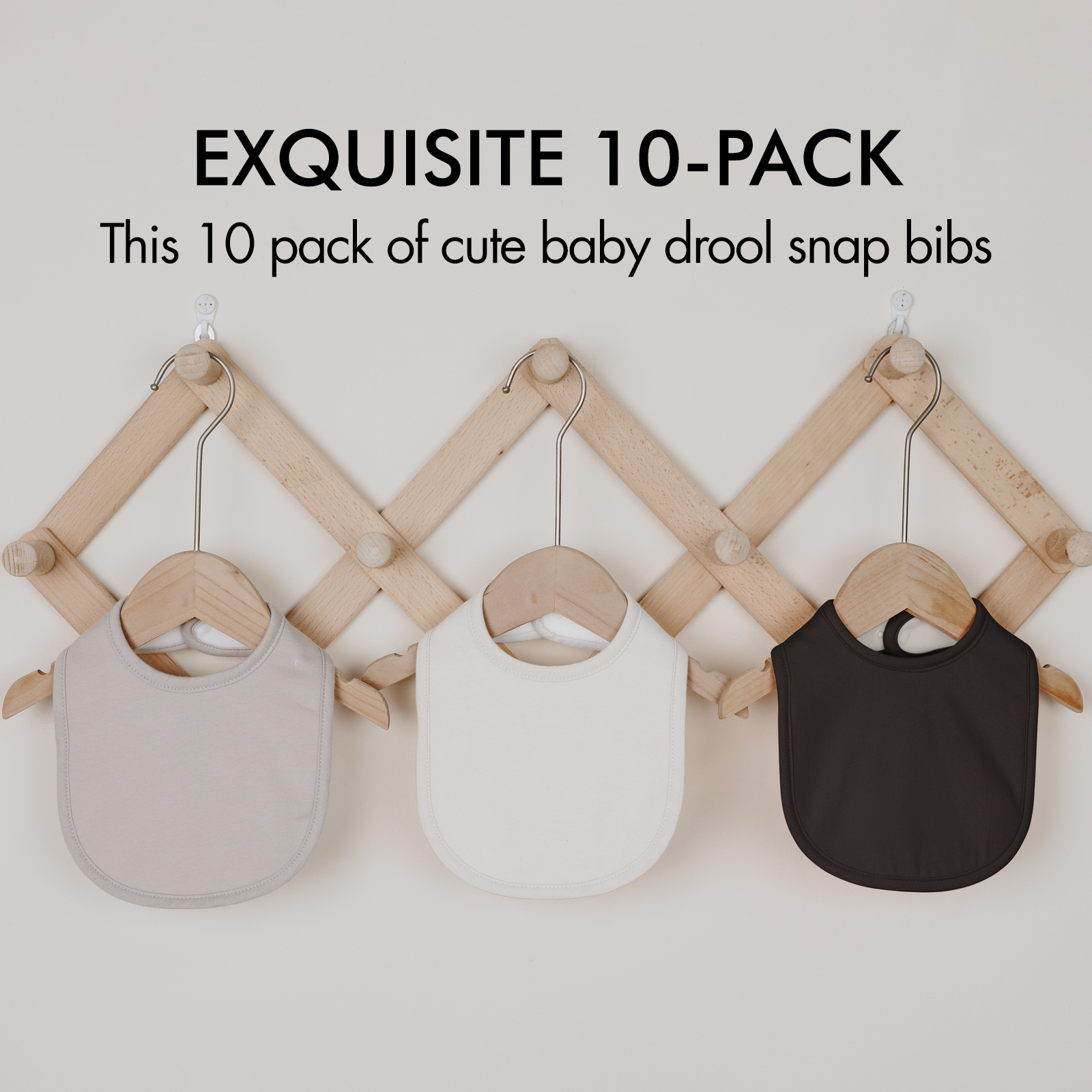 Bassic Set | Organic Cotton Bandana Bibs 10 Pack