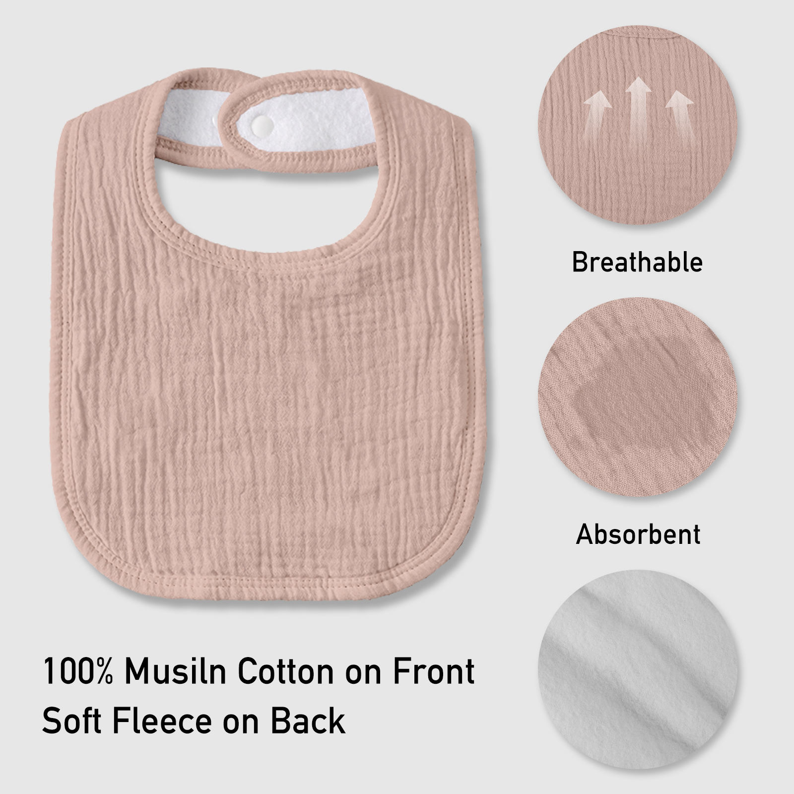 Spry Flamingo | baby muslin bibs 10 pack | 0-36 months