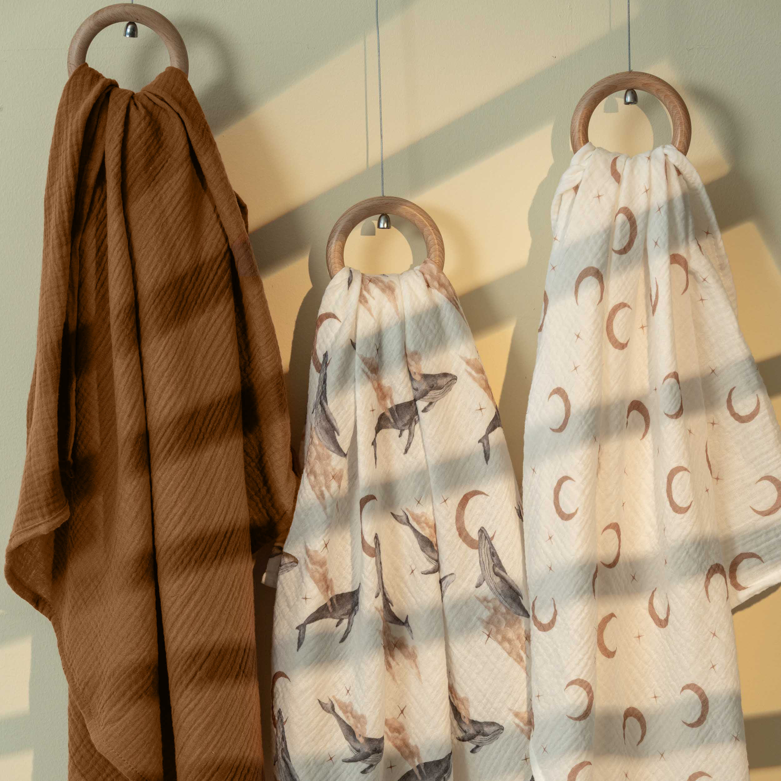 Muslin Swaddle Blankets 3-Pack | 38"x40" | Nebula Drifter