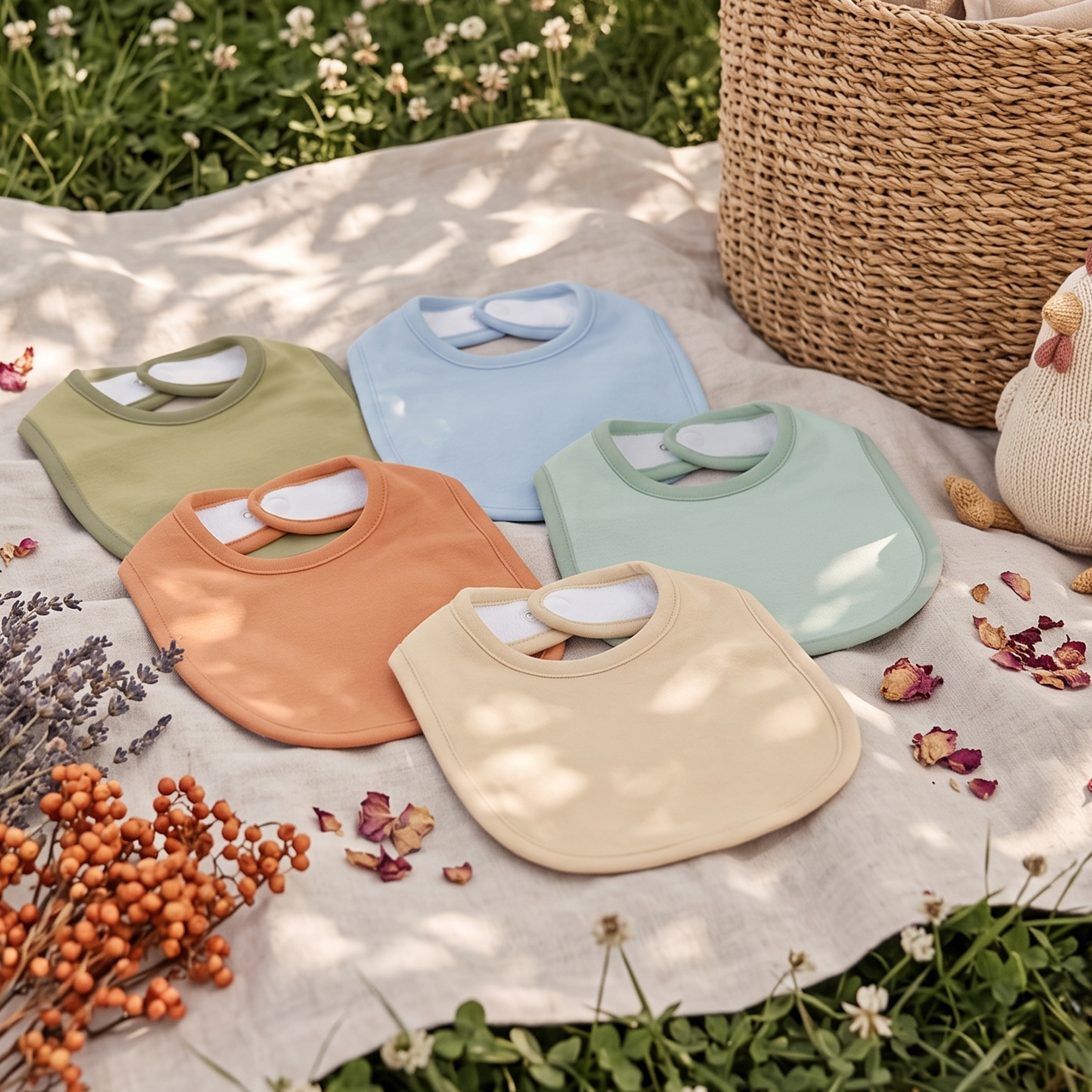 Farm Sky Tales  | Organic Cotton Bandana Bibs 10 Pack | 0-36 Months