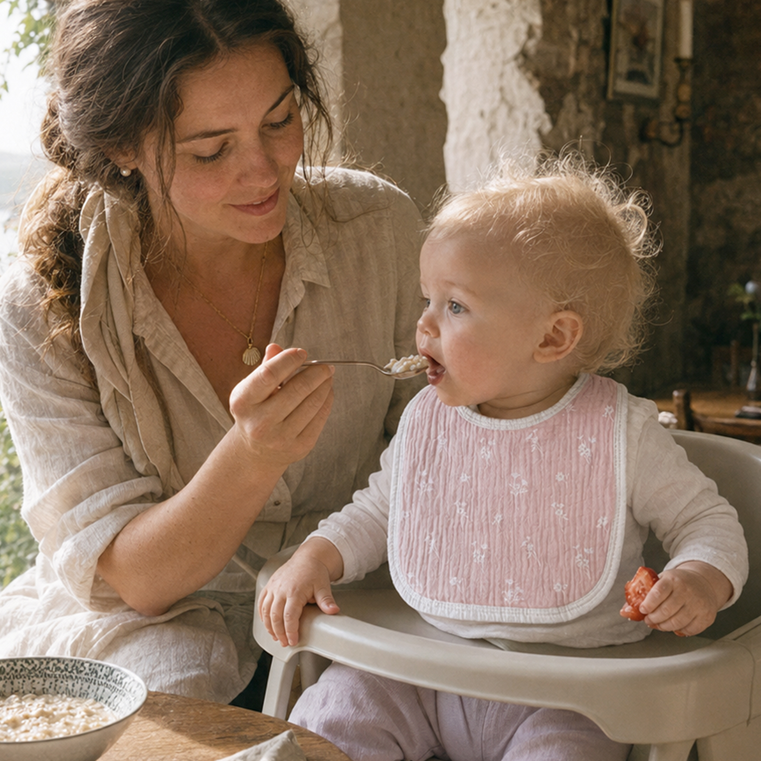Pink Lavender Floral | baby muslin bibs 8 pack | 0-36 months