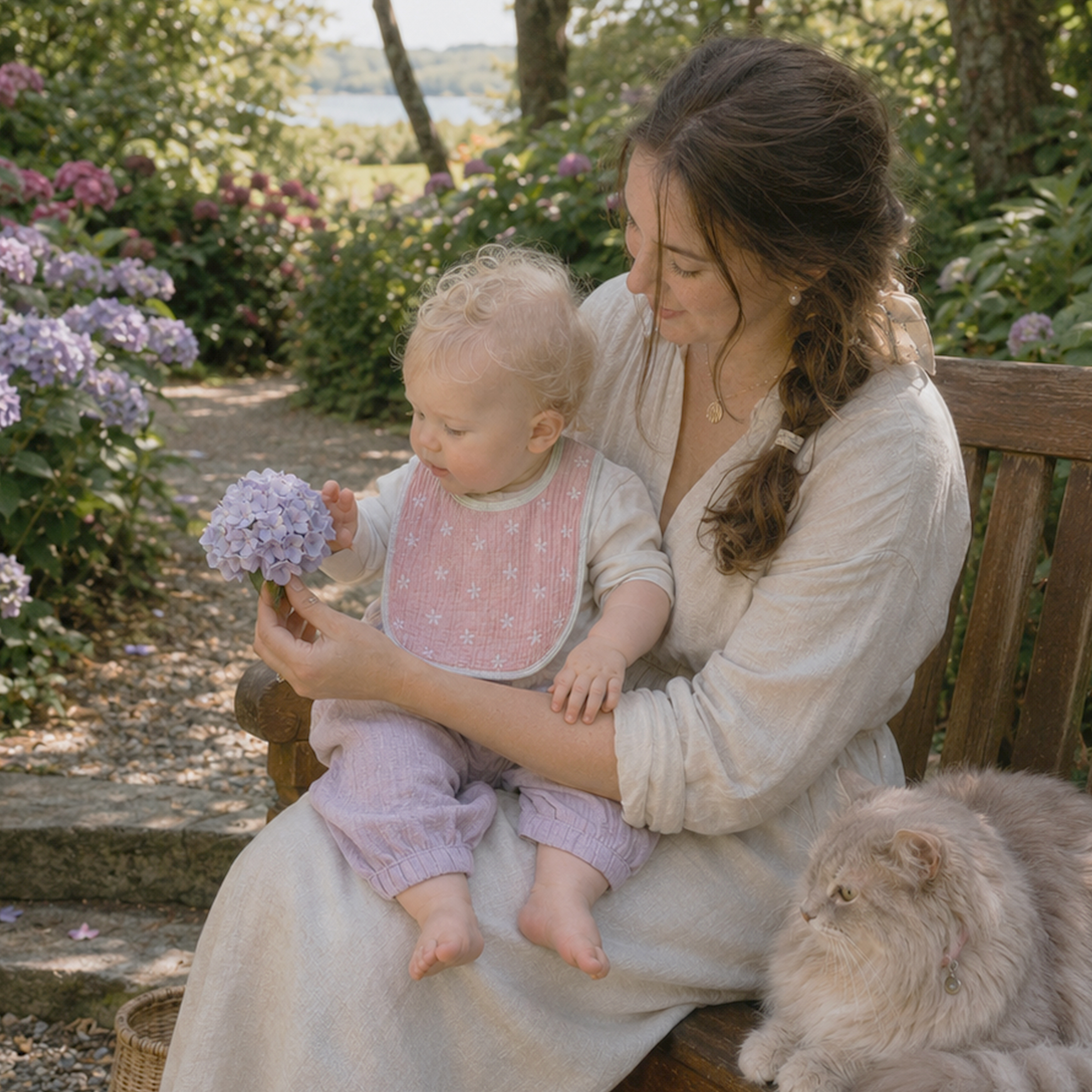 Pink Lavender Floral | baby muslin bibs 8 pack | 0-36 months