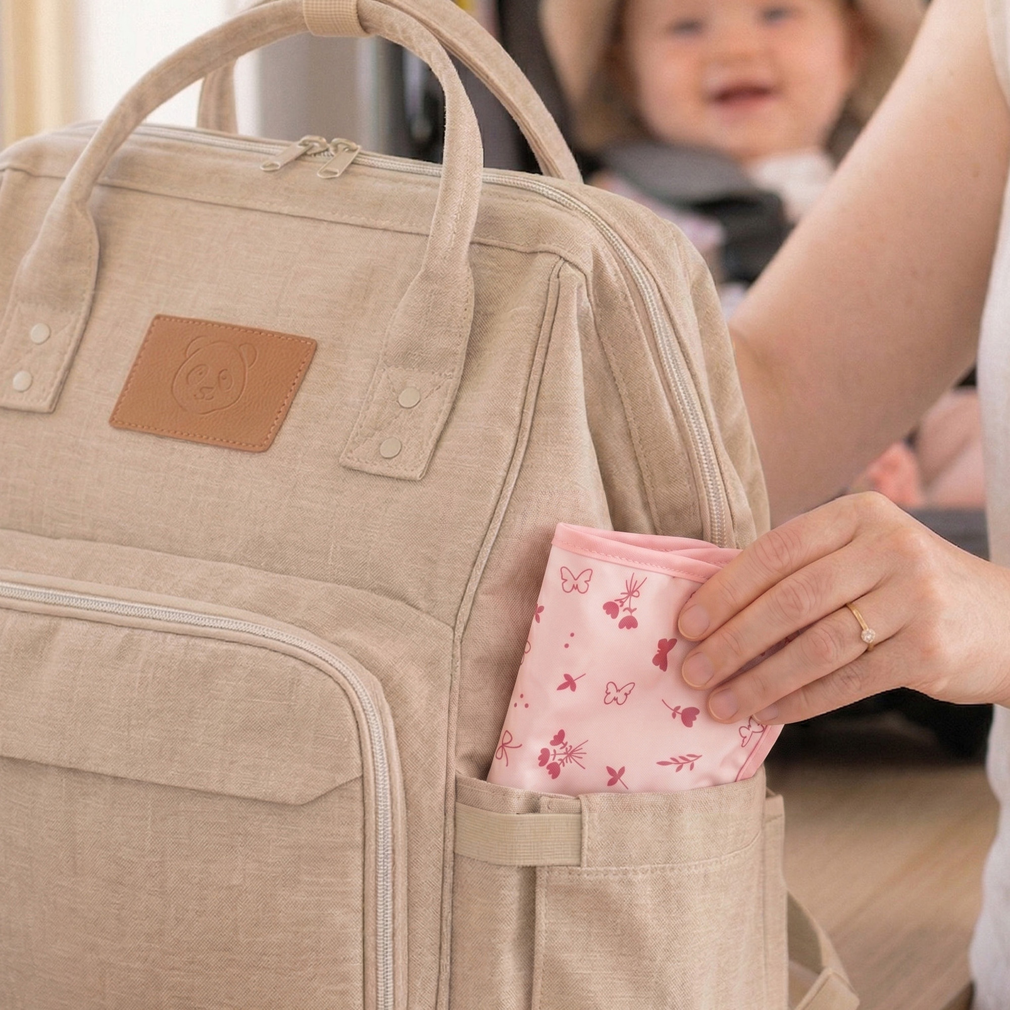 Blush Butterfly Waltz | Gllquen baby Waterproof Bibs 3 Pack | 3-24 Months