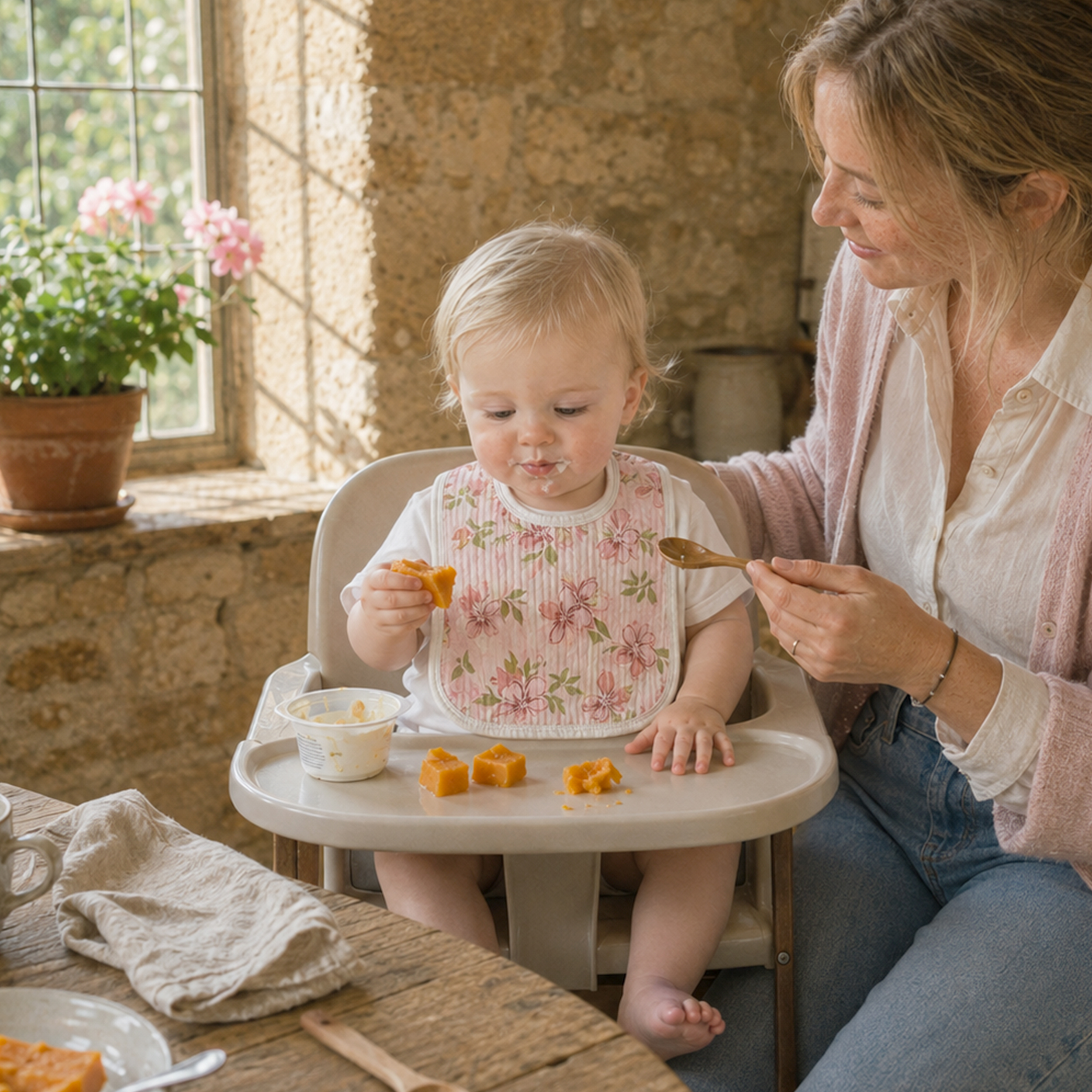 Blush Cottagecore Blossom | baby muslin bibs 8 pack | 0-36 months