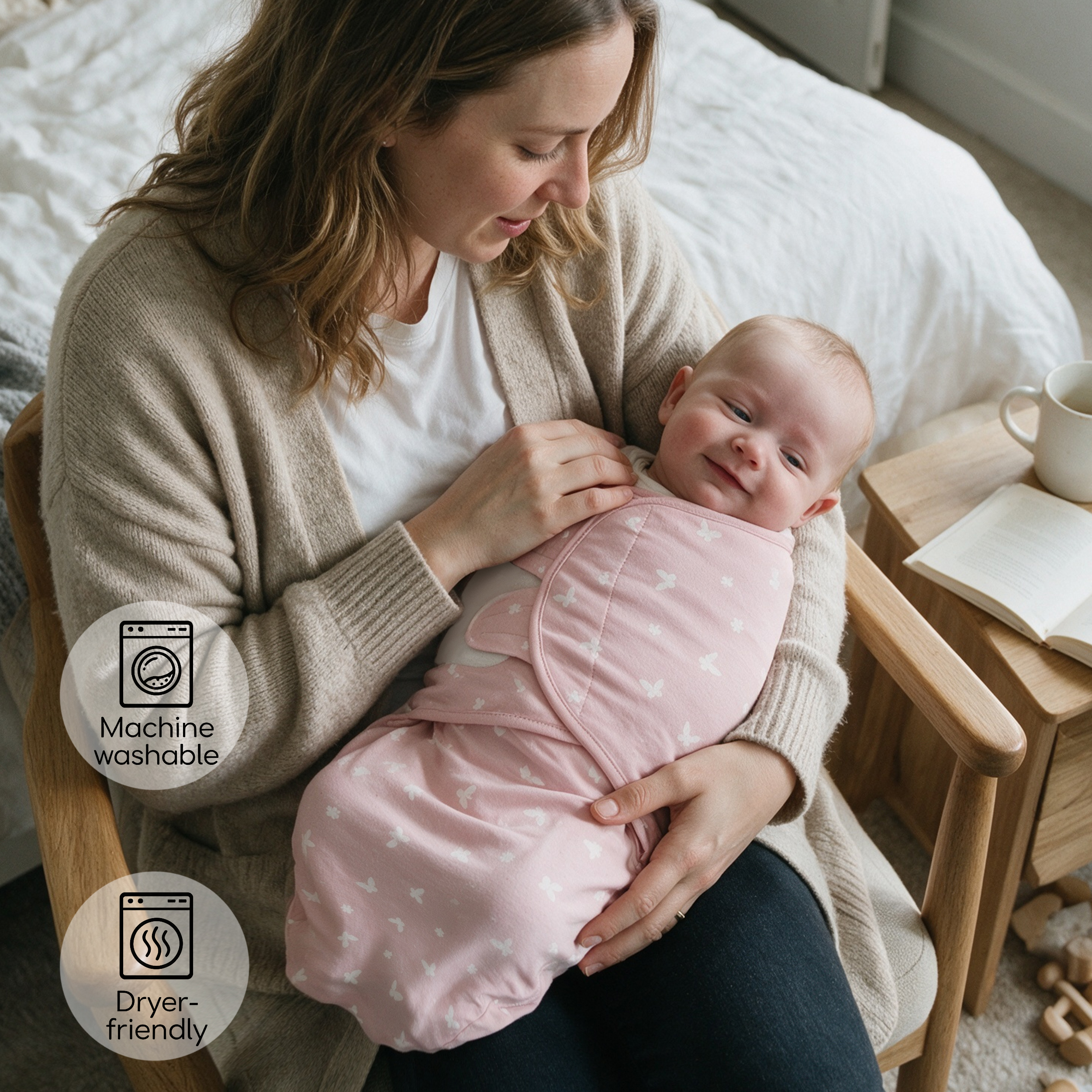 Lilac Bow & Butterfly | Baby Swaddle 2-Pack | 0-3 Months