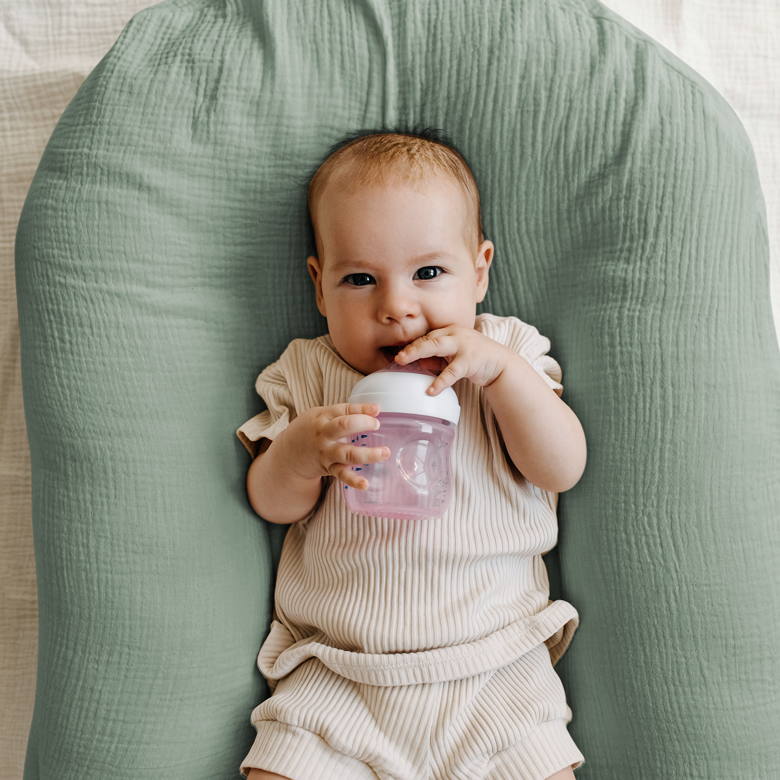 Natural Leaves  | Bassinet Sheets 2-Pack | 33''*17''