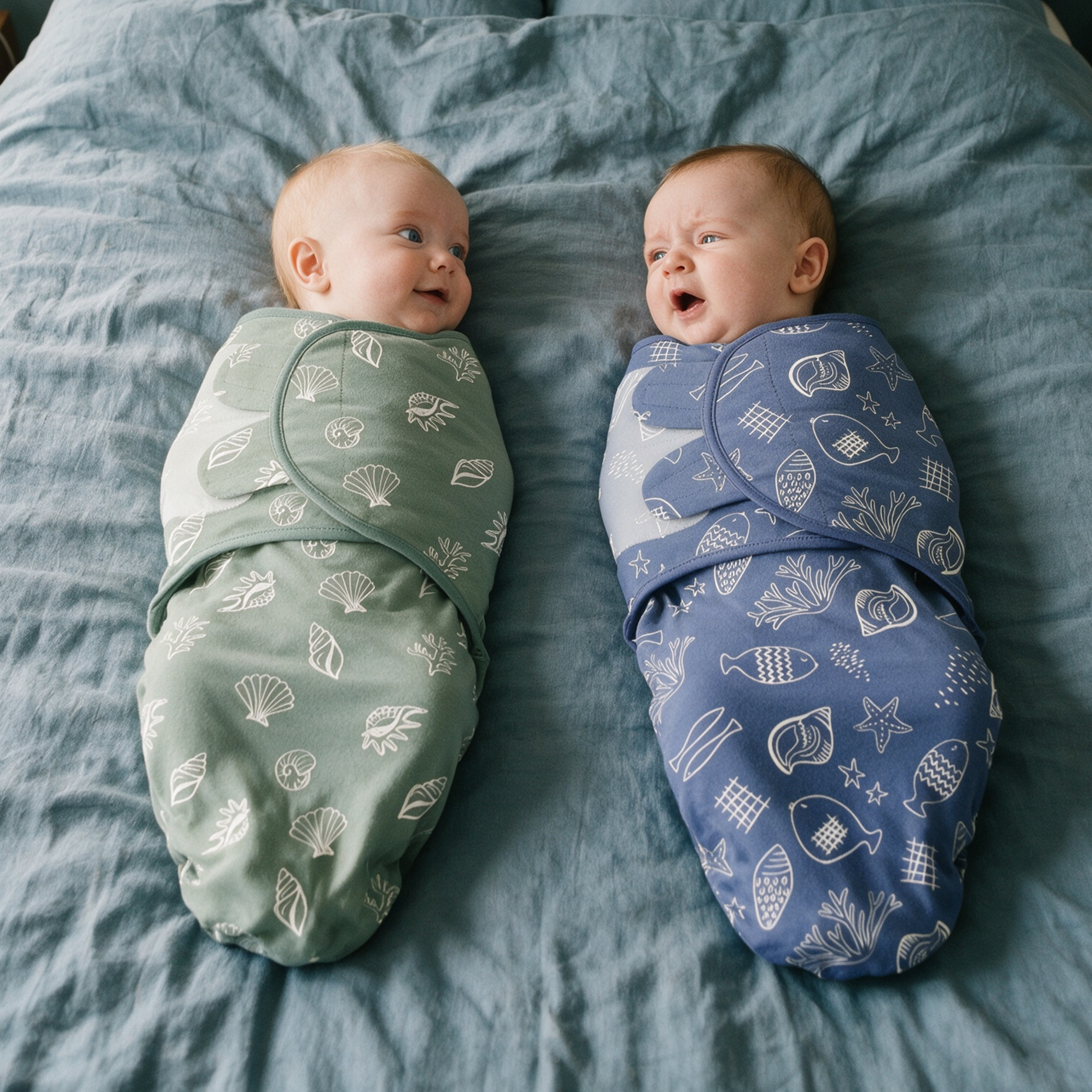 Sage Star Shore | Baby Swaddle 2-Pack | 0-3 Months