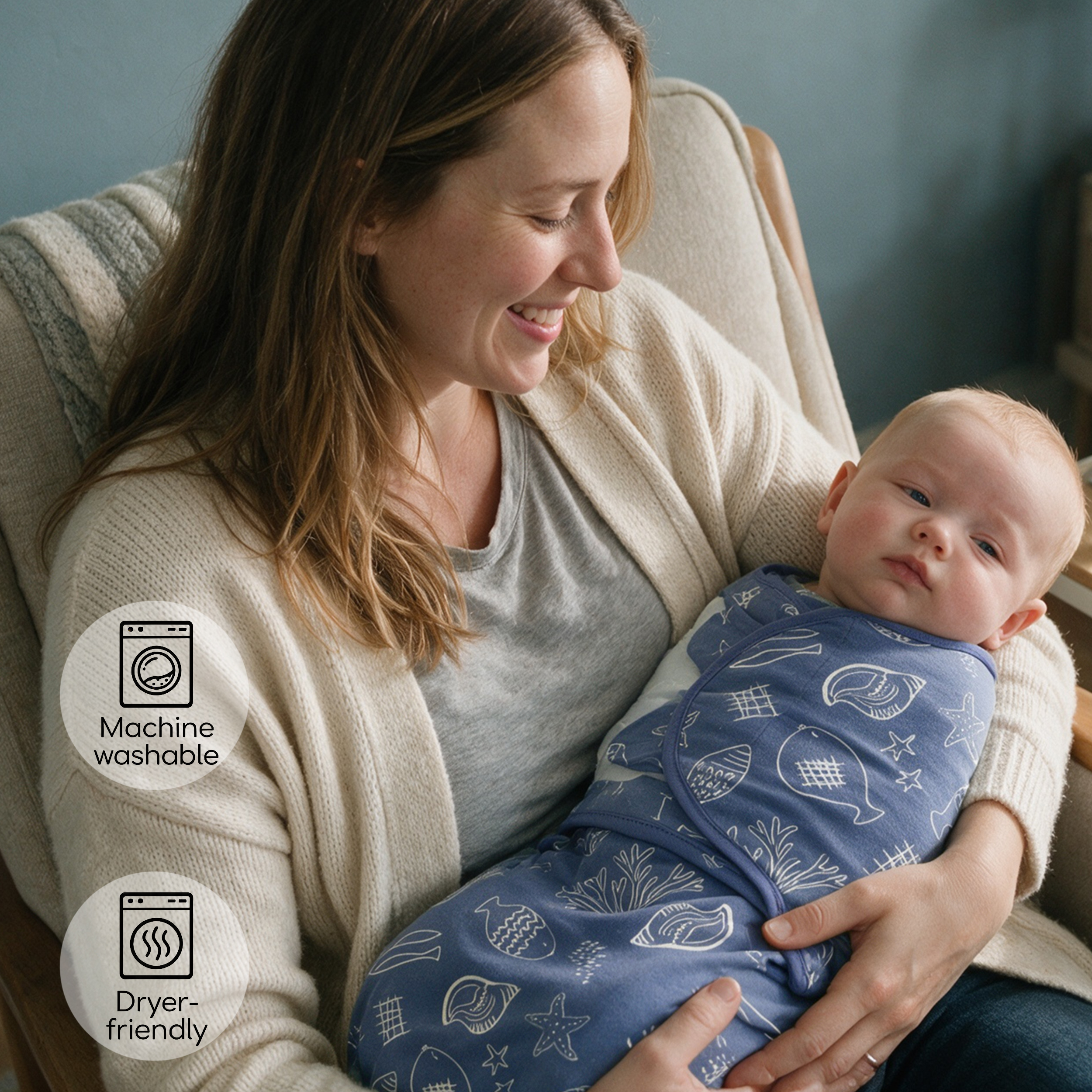 Sage Star Shore | Baby Swaddle 2-Pack | 0-3 Months