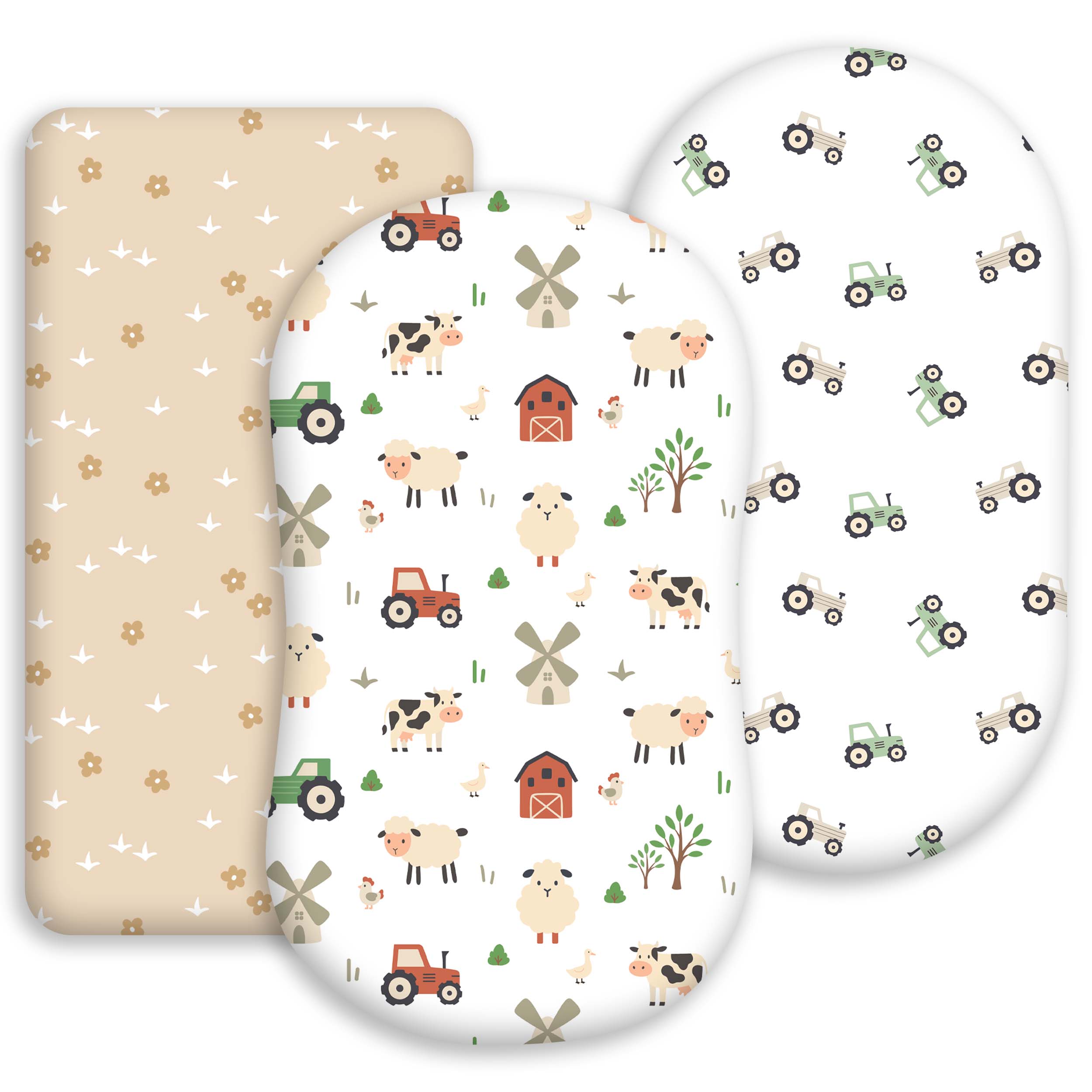 Pastoral Idyll | Bassinet Sheets 3-Pack | 17*33''