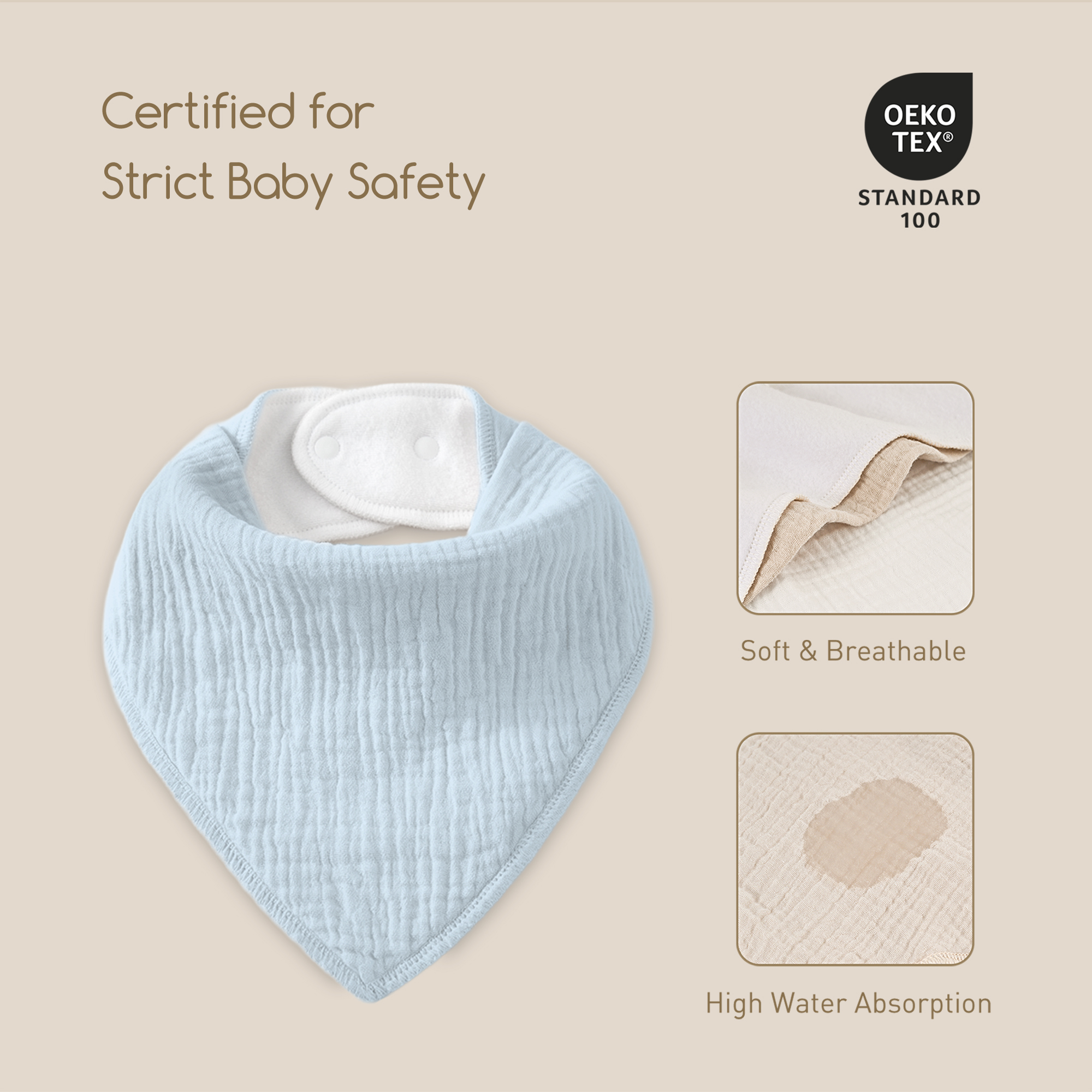 Midnight Space Adventure | Soft & Absorbent Muslin Bandana Bibs 8 Pack