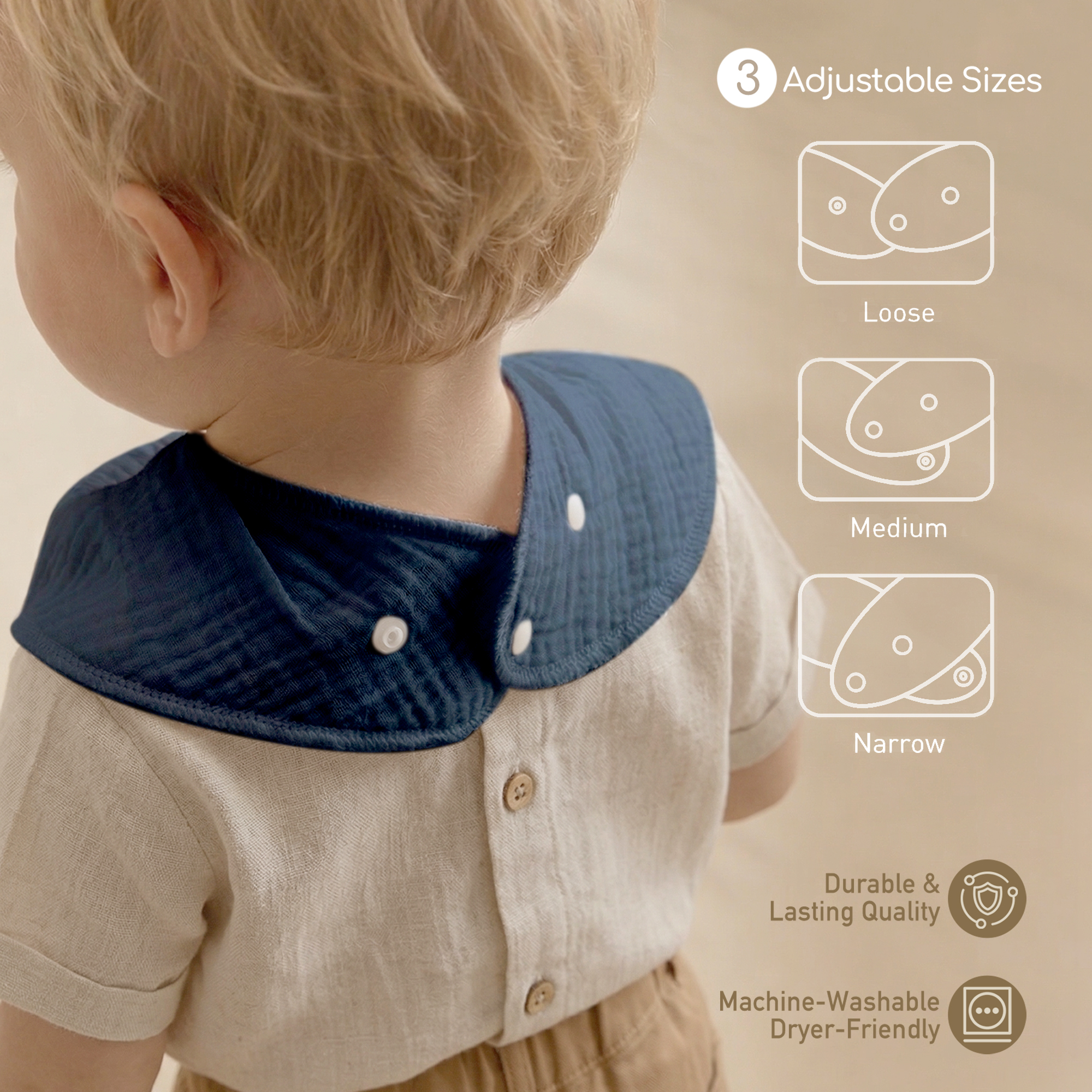 Midnight Space Adventure | Soft & Absorbent Muslin Bandana Bibs 8 Pack