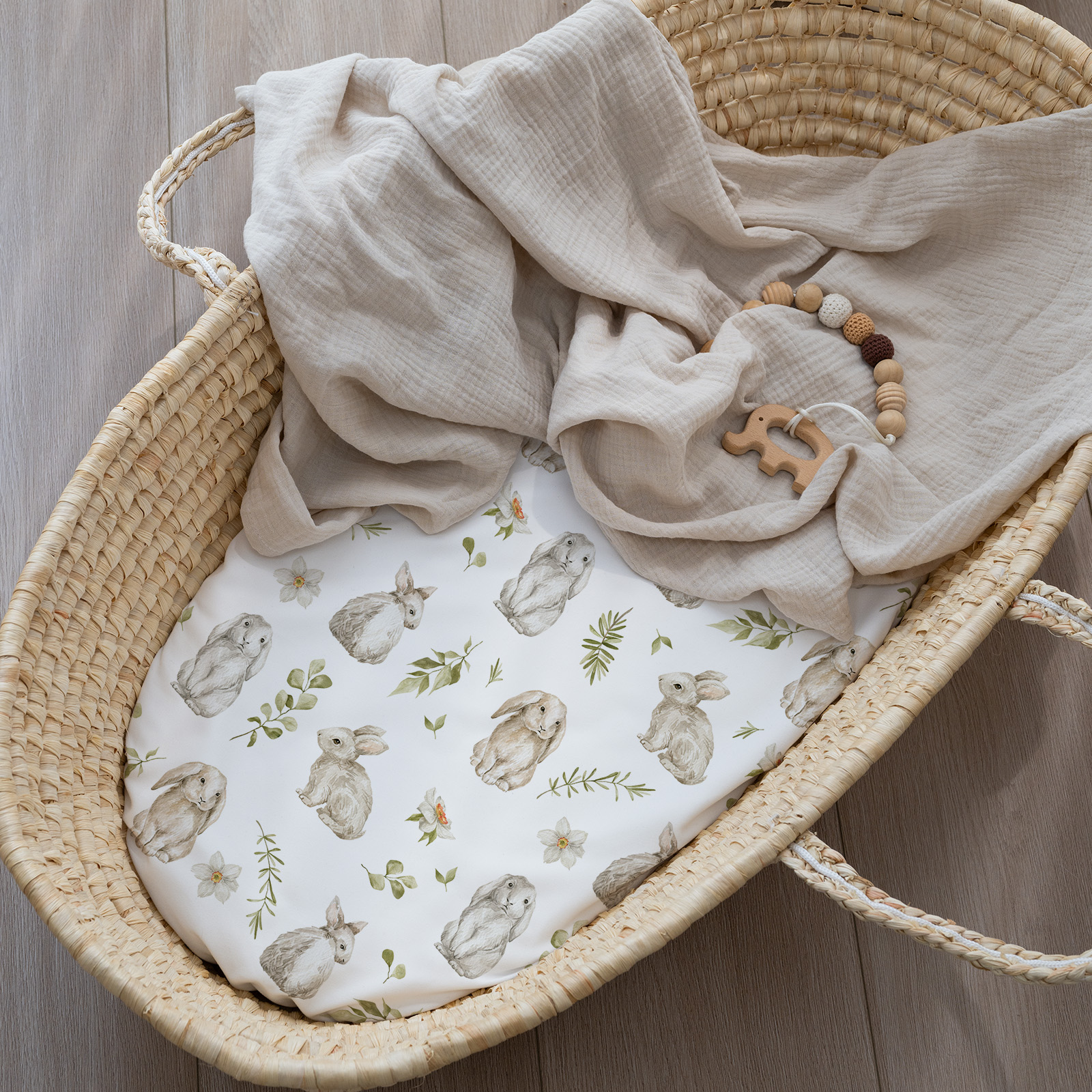 Rabbit | Bassinet Sheets 2-Pack | 16''*32''