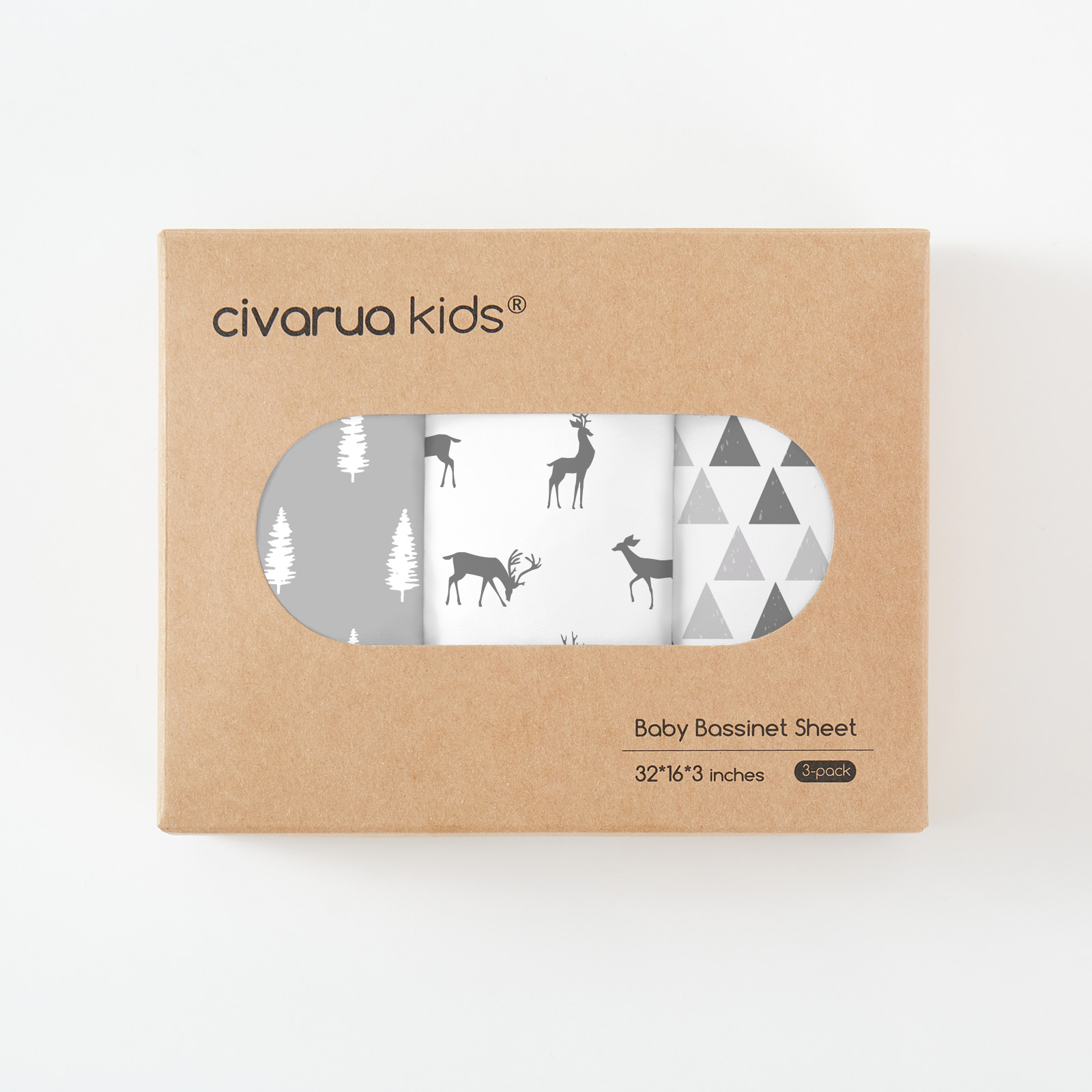 Forest Deer | Bassinet Sheets 3-Pack | 17*33''