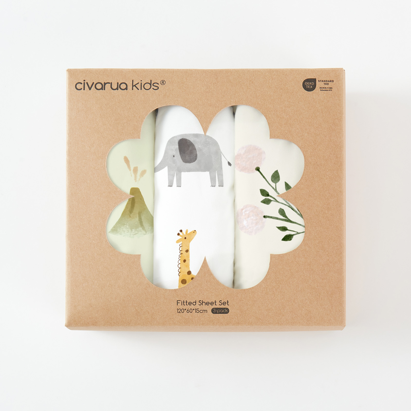 Dinosaur Elephant | Fitted Sheets 3-Pack