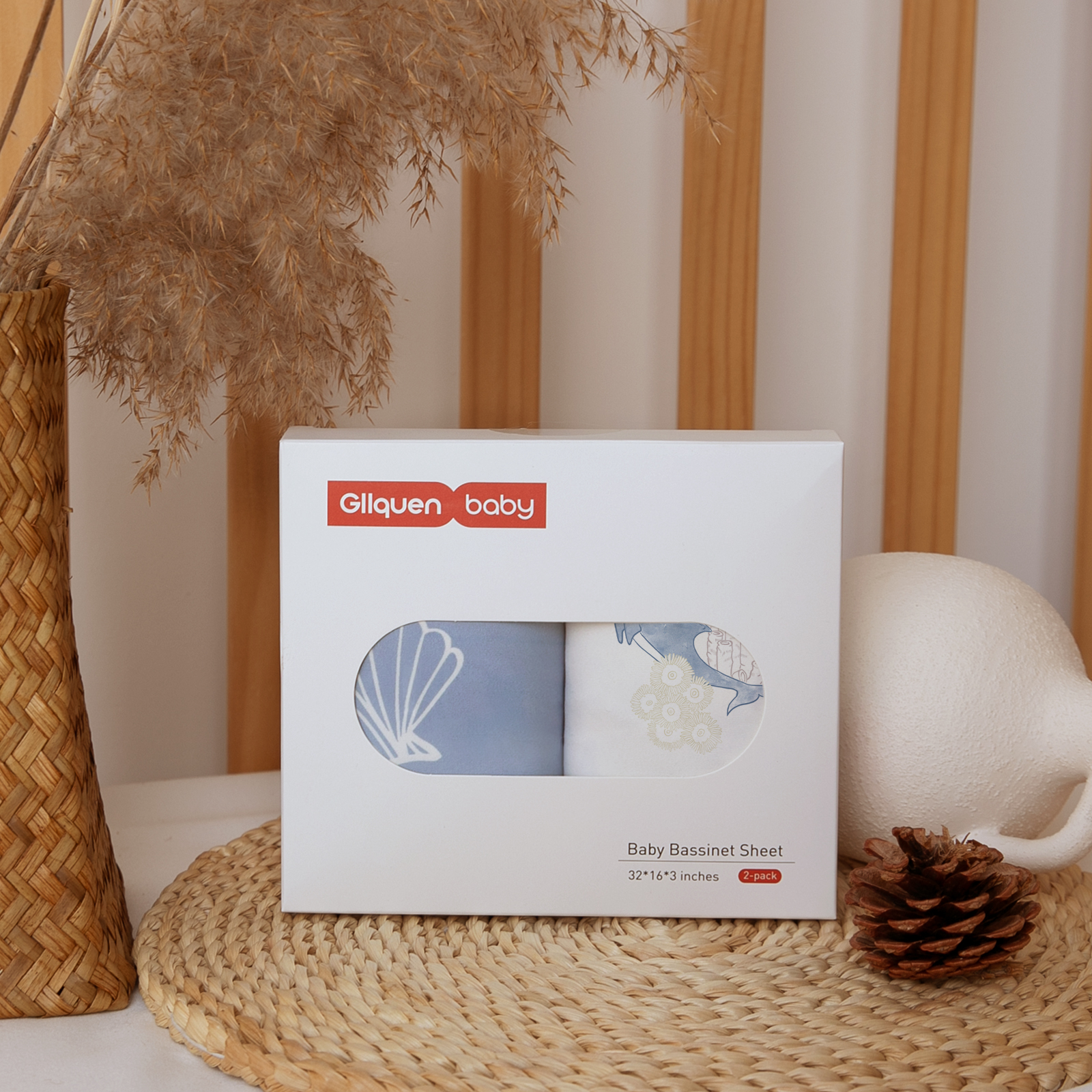 Sea | Bassinet Sheets 2-Pack | 16*32''