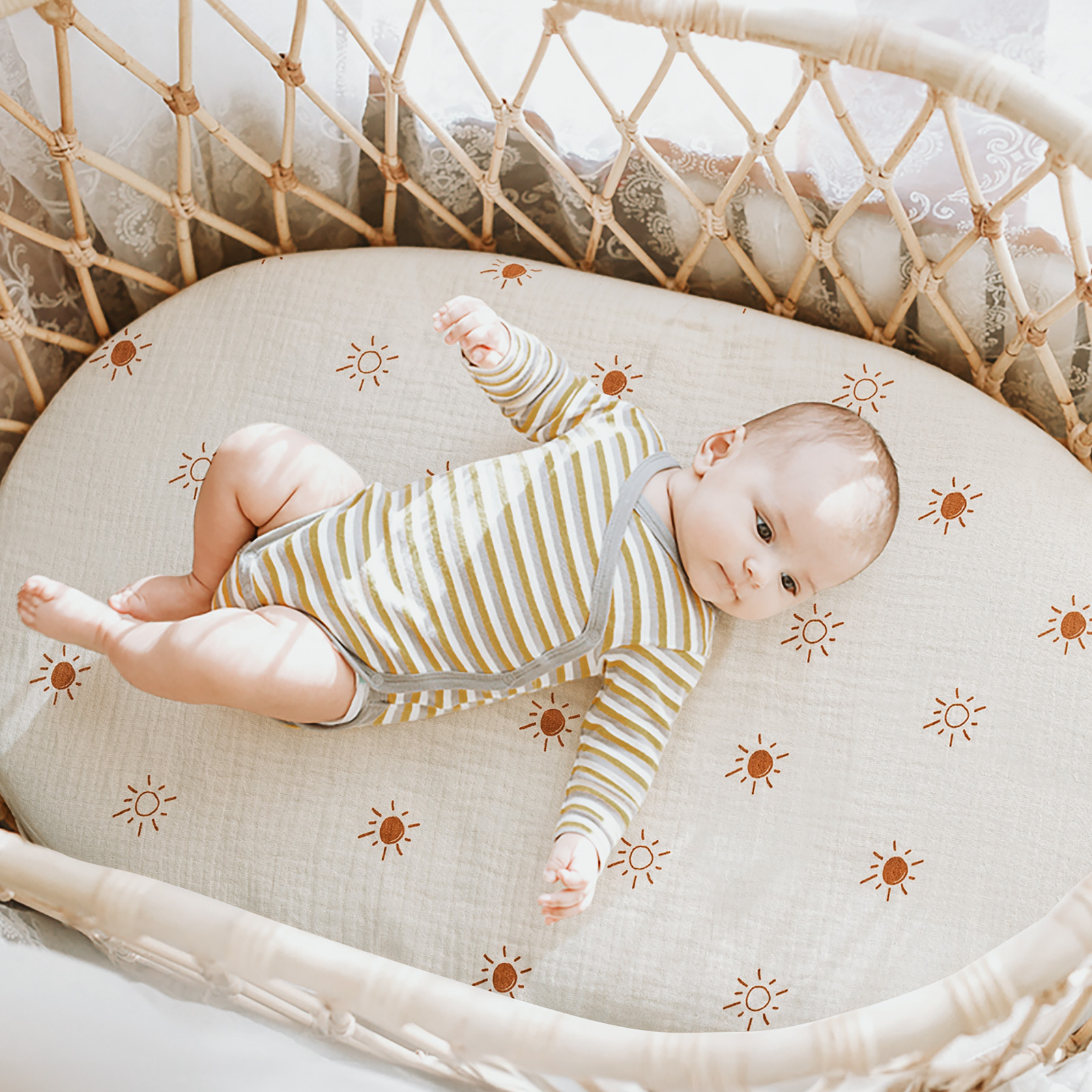 Rising  | Bassinet Sheets 3-Pack | 33''*17''