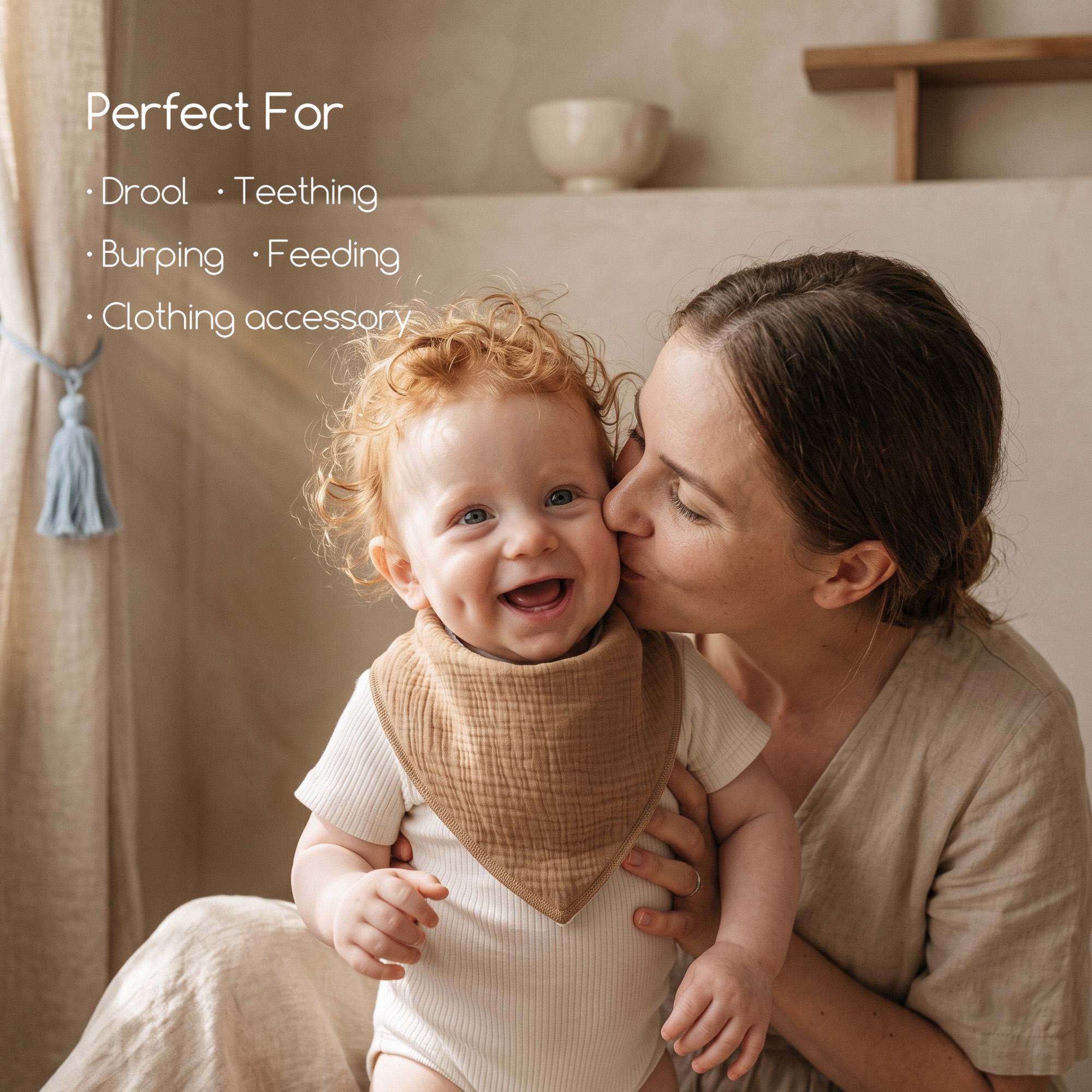 Cool Nature Mute | Soft & Absorbent Muslin Bandana Bibs 10 Pack