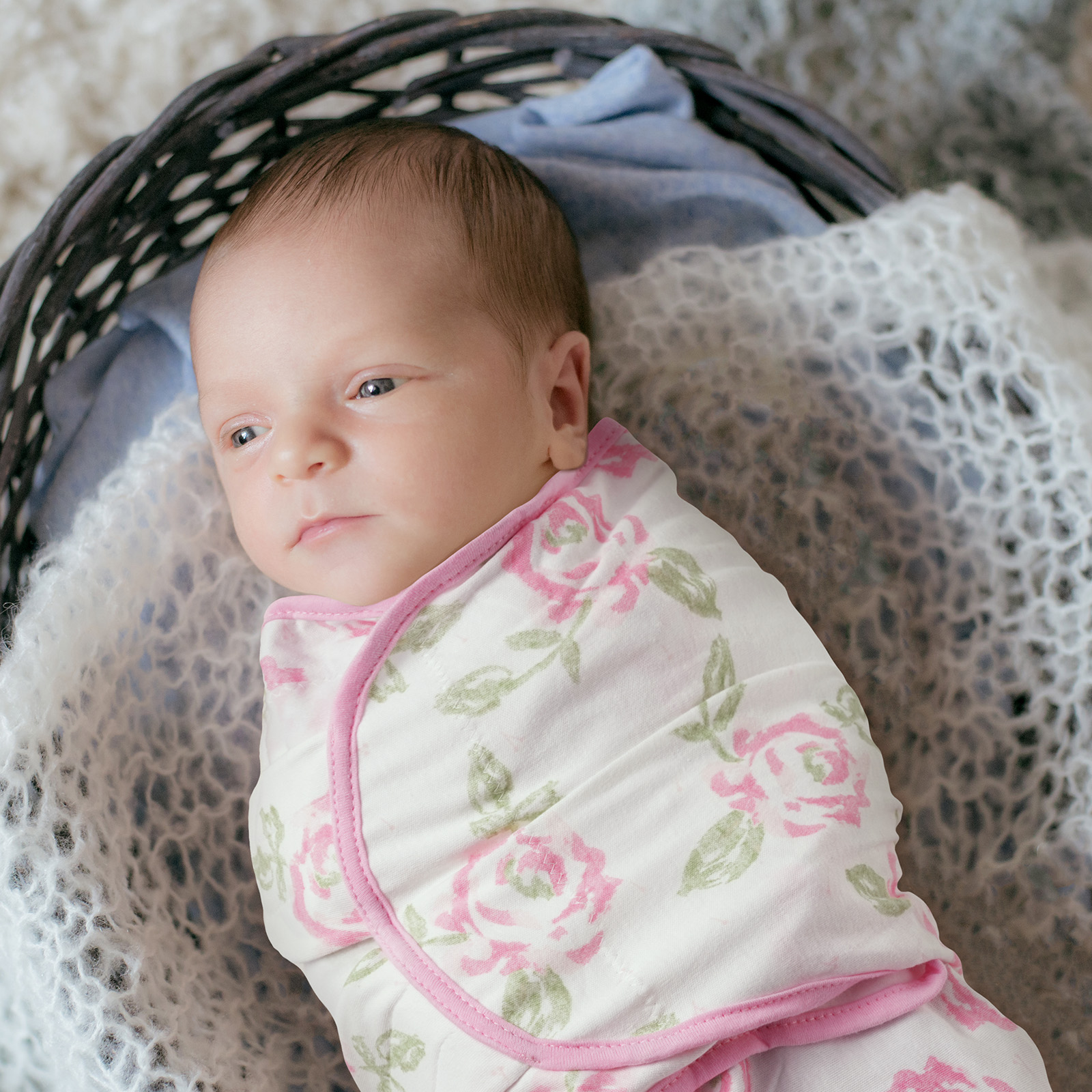 Pink Floral | Soarwg Baby Swaddle 0-3 Months 4 Pack