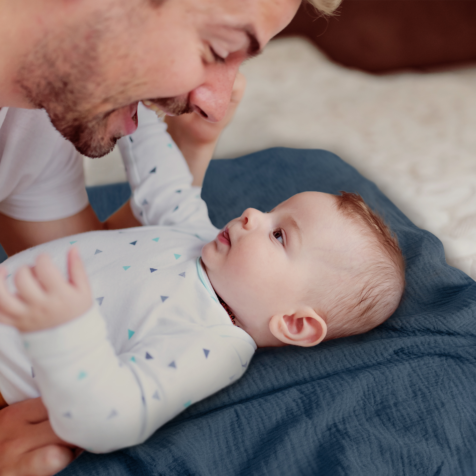 Muslin Swaddle Blankets 3-Pack, 38"x40" - Perky Fawn