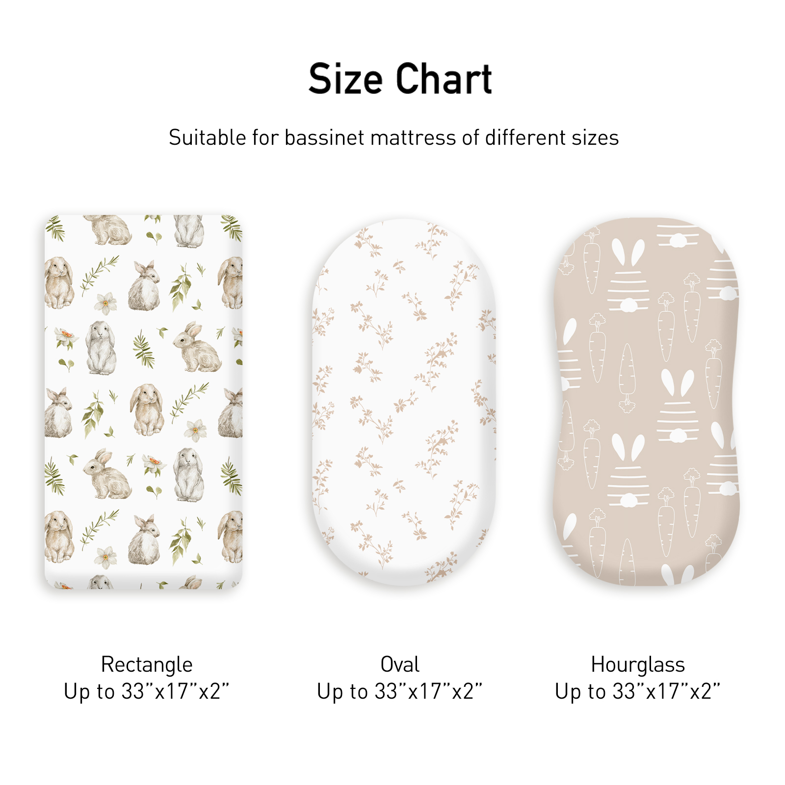 Rabbit | Bassinet Sheets 4-Pack | 16''*32''