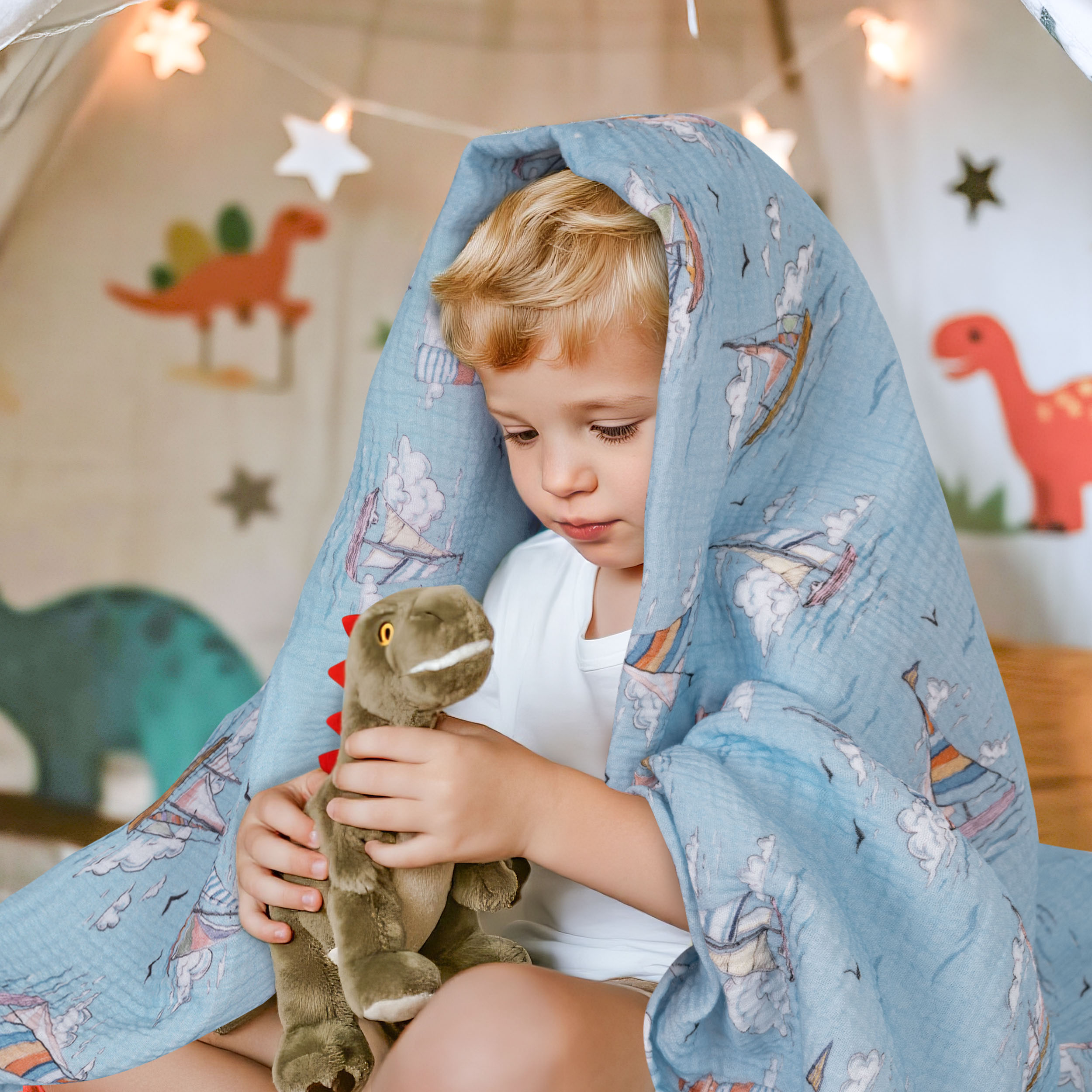 Muslin Swaddle Blankets 3-Pack | 38"x40" | Little Navigator’s Log