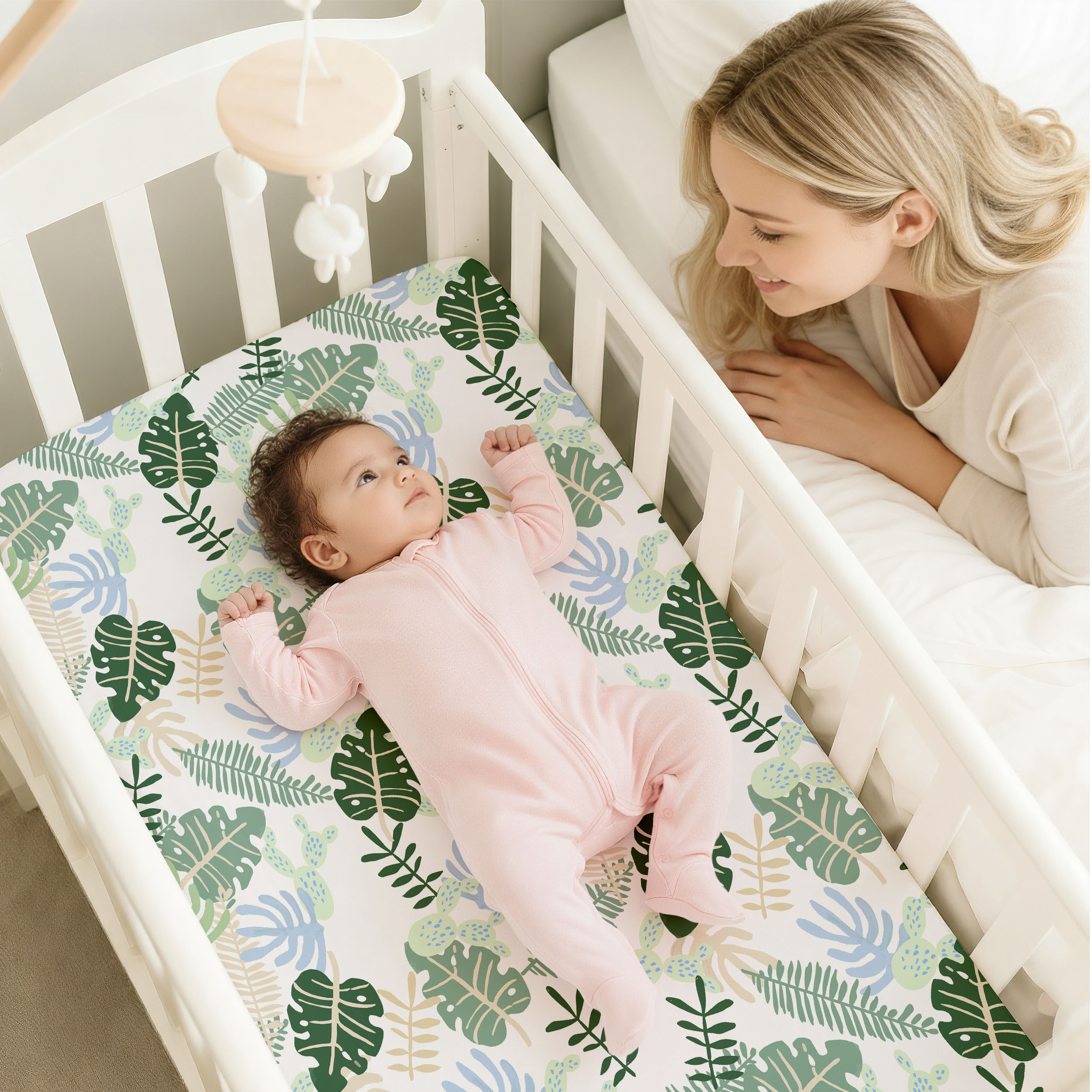 The Summer of Monstera | Bassinet Sheets 3-Pack | 33*20''